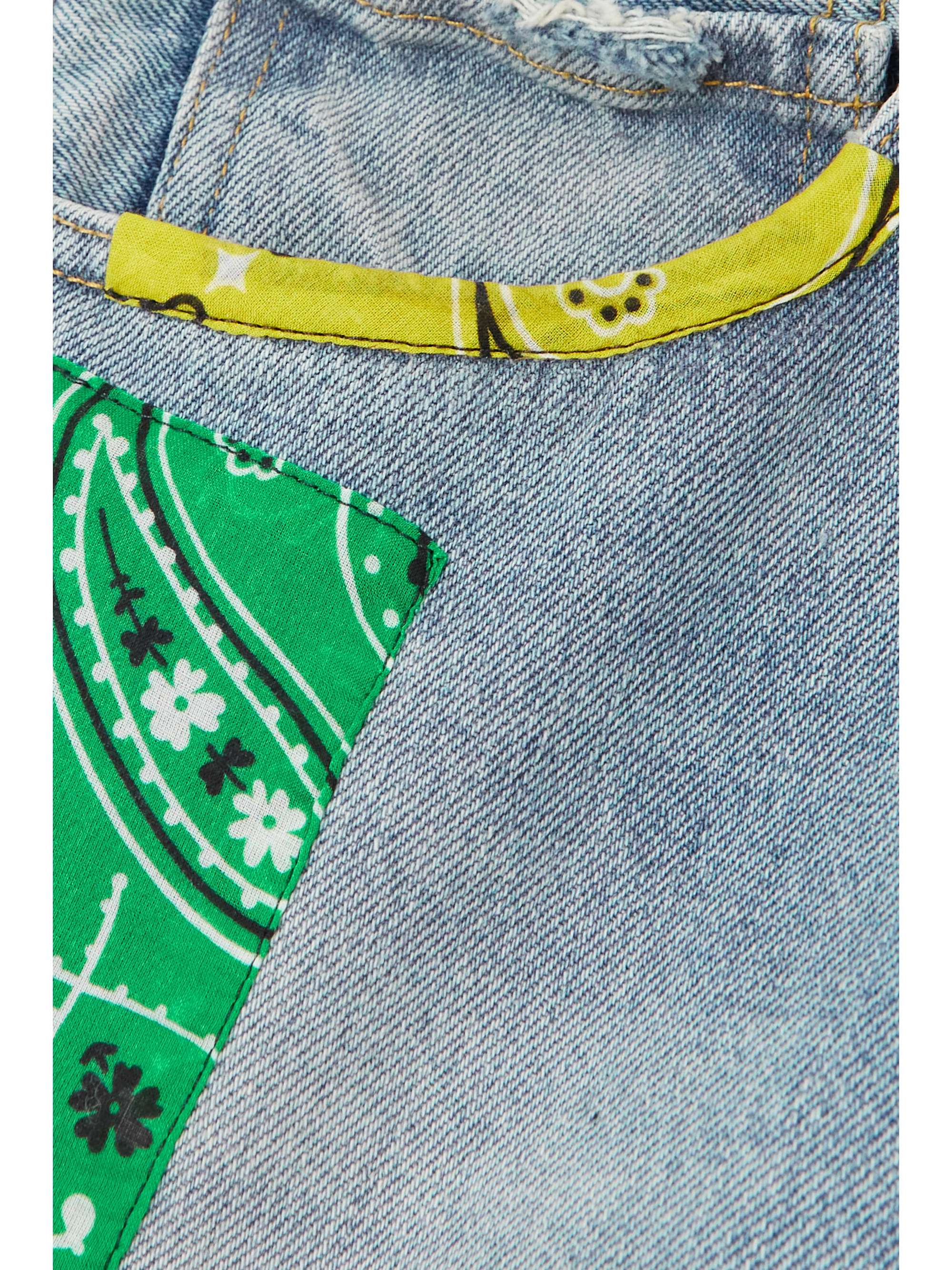 ALANUI California patchwork distressed denim shorts