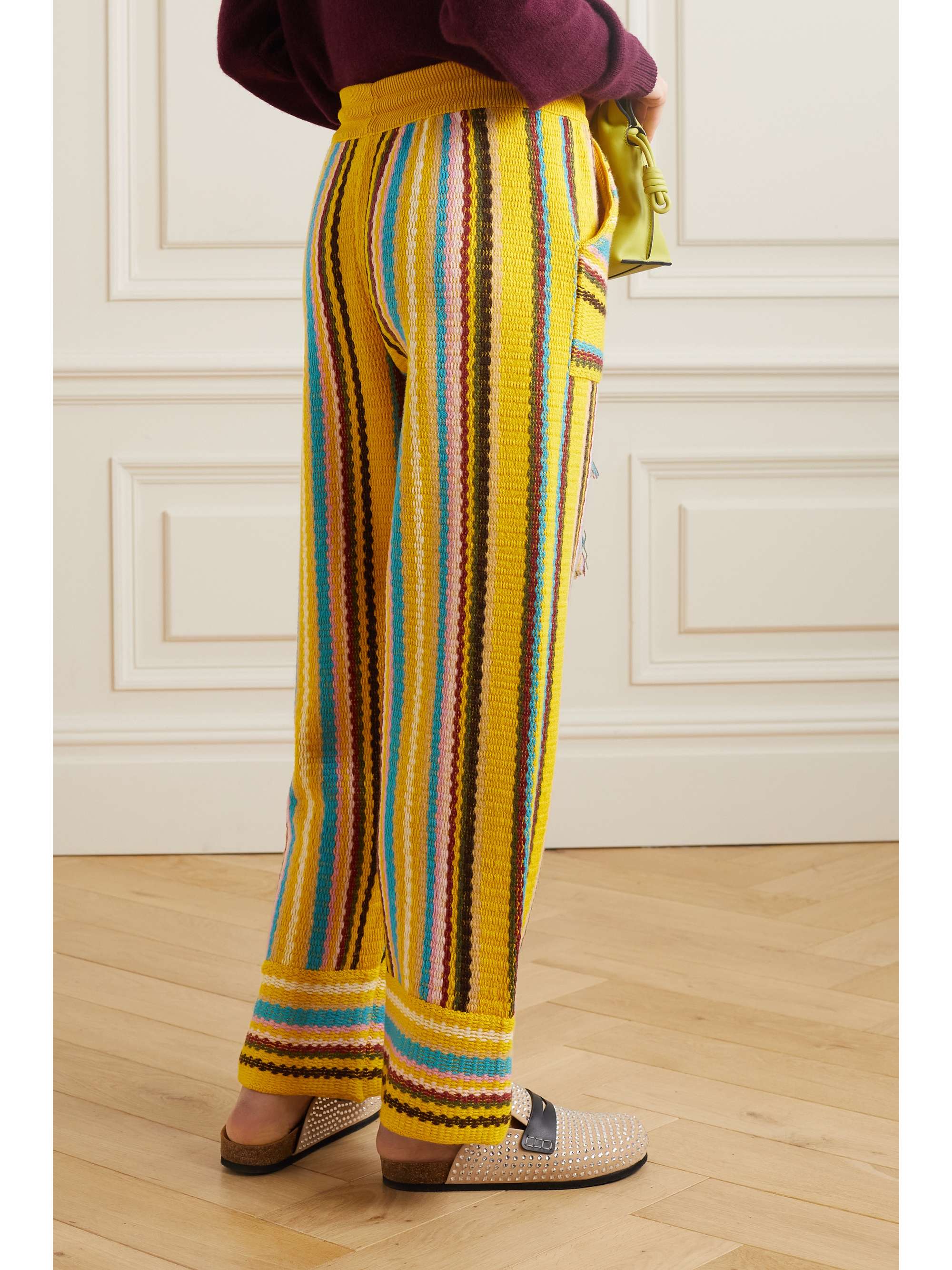 ALANUI Follow Your Nature striped wool pants