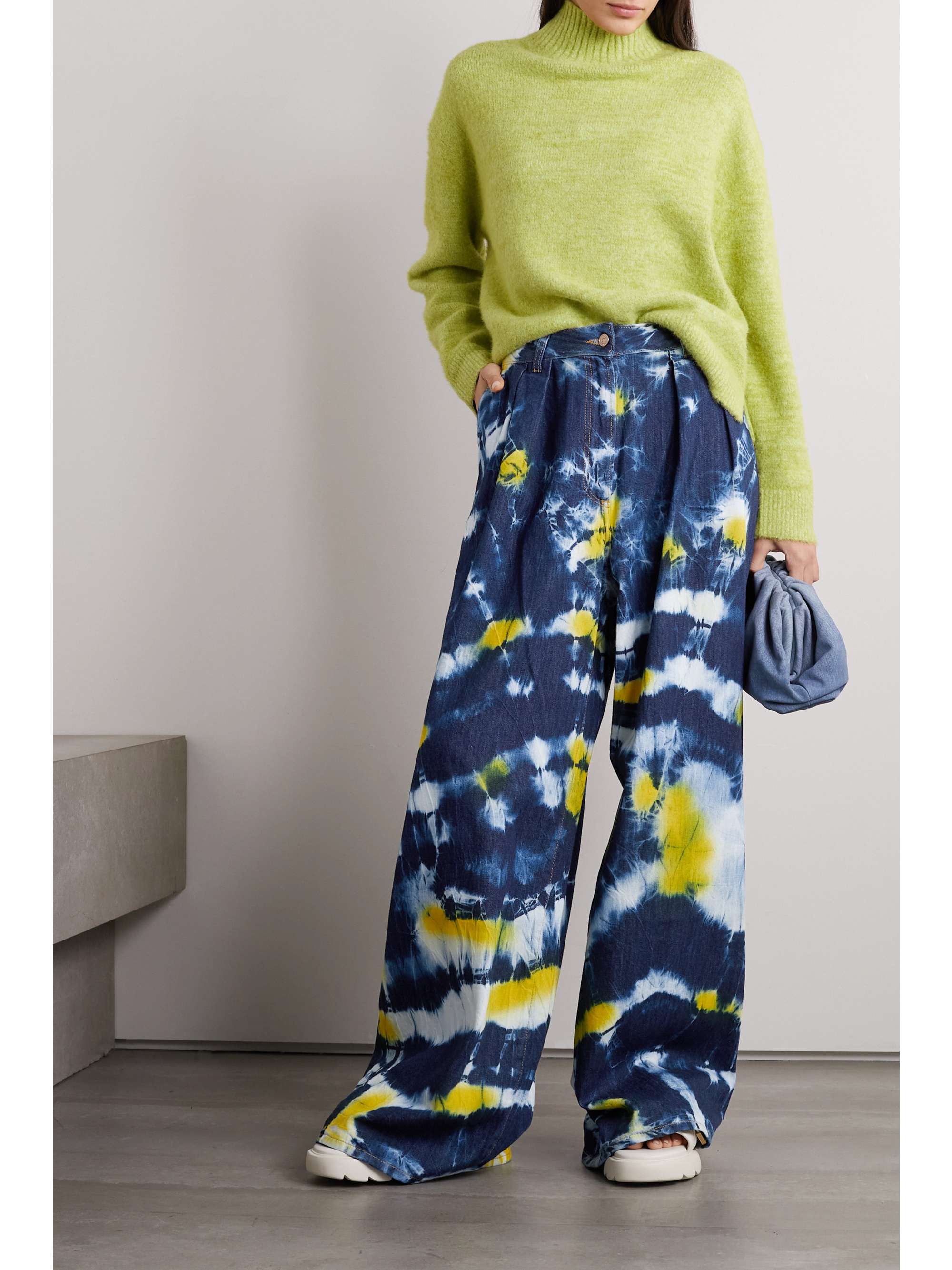 ALANUI Moonrise tie-dyed high-rise wide-leg jeans