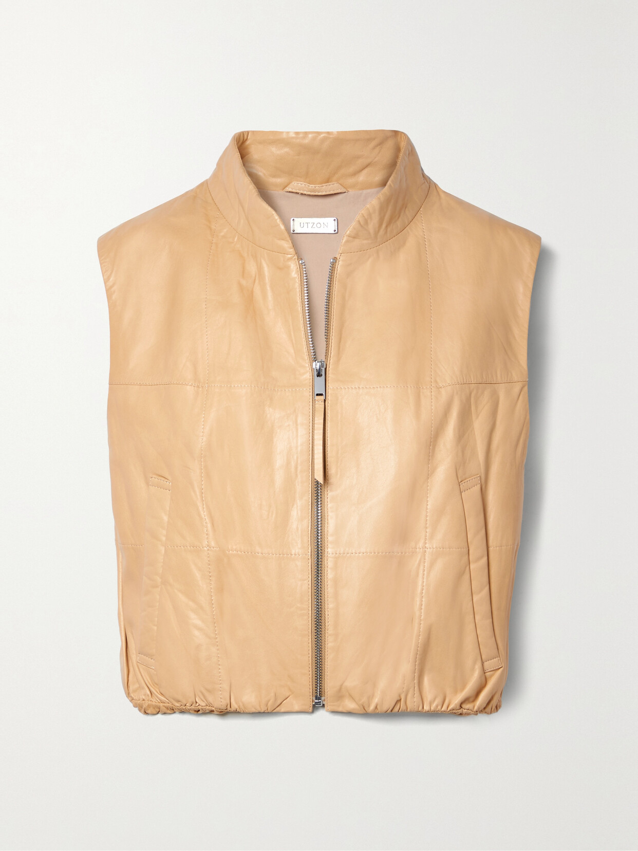 UTZON - Valeriana Leather Vest - Neutrals