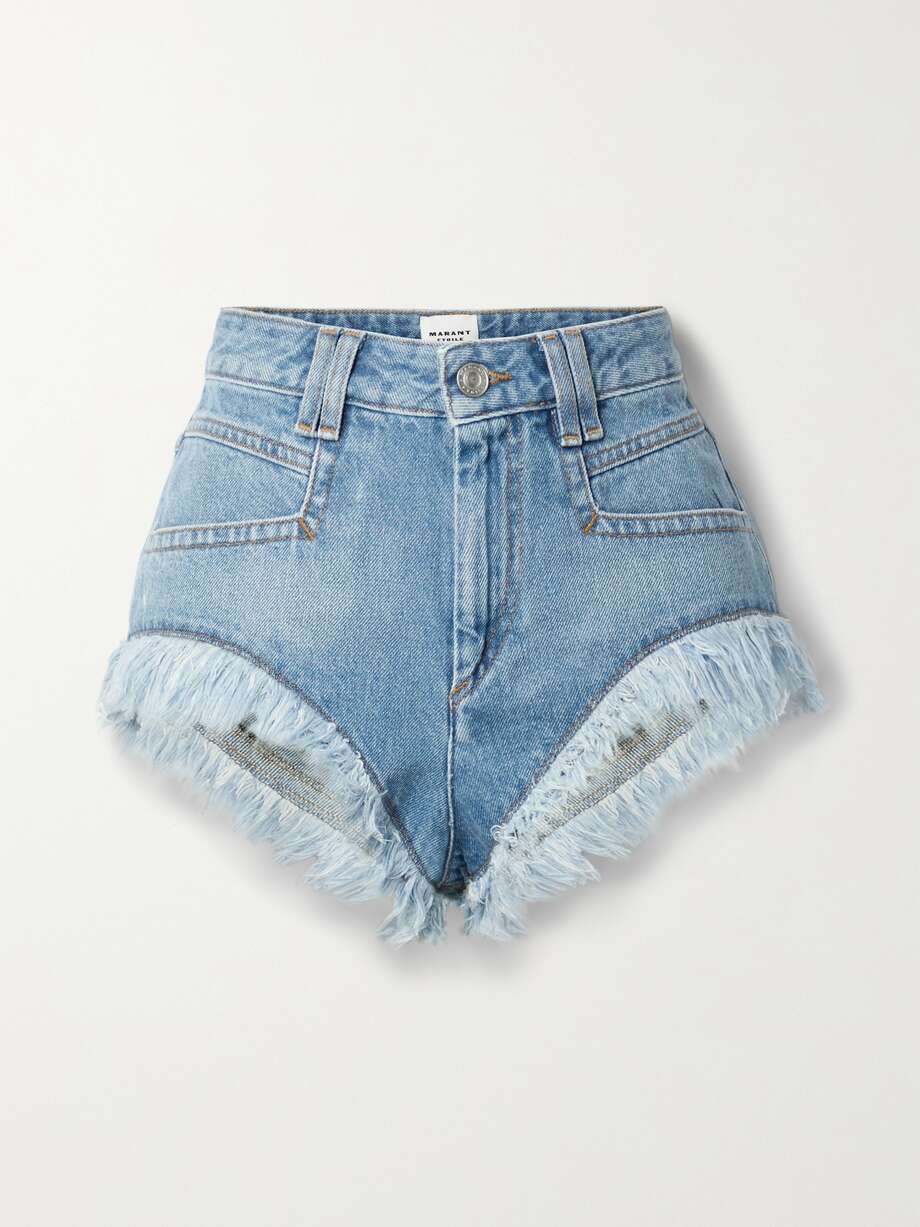 net-a-porter.com | Eneidao frayed denim shorts