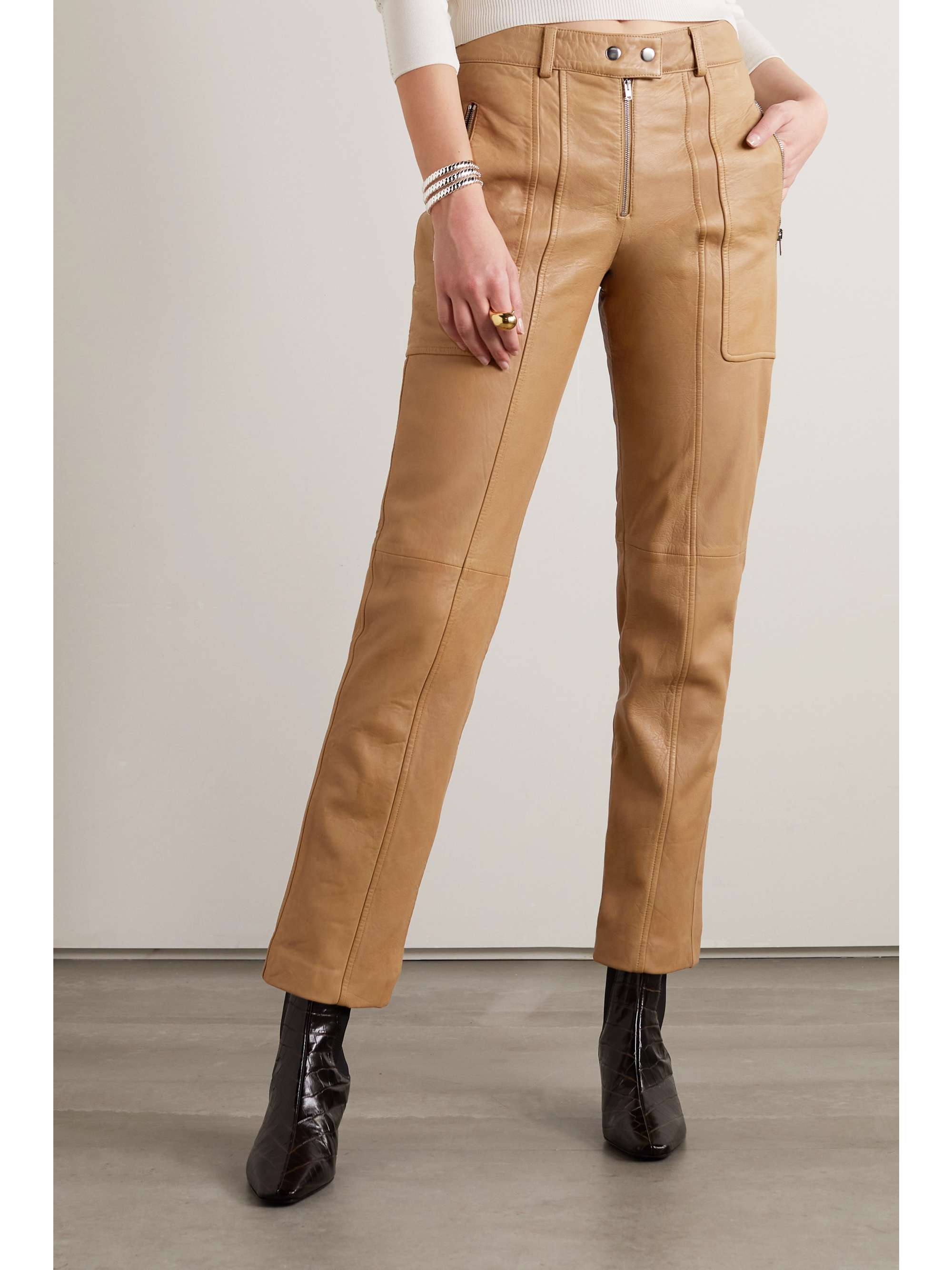 ISABEL MARANT Pantalon slim en cuir Anazia