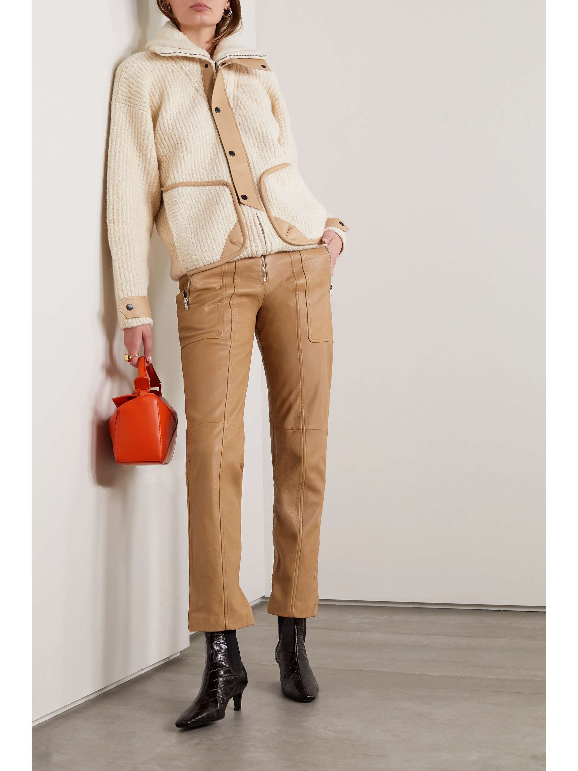 ISABEL MARANT Pantalon slim en cuir Anazia
