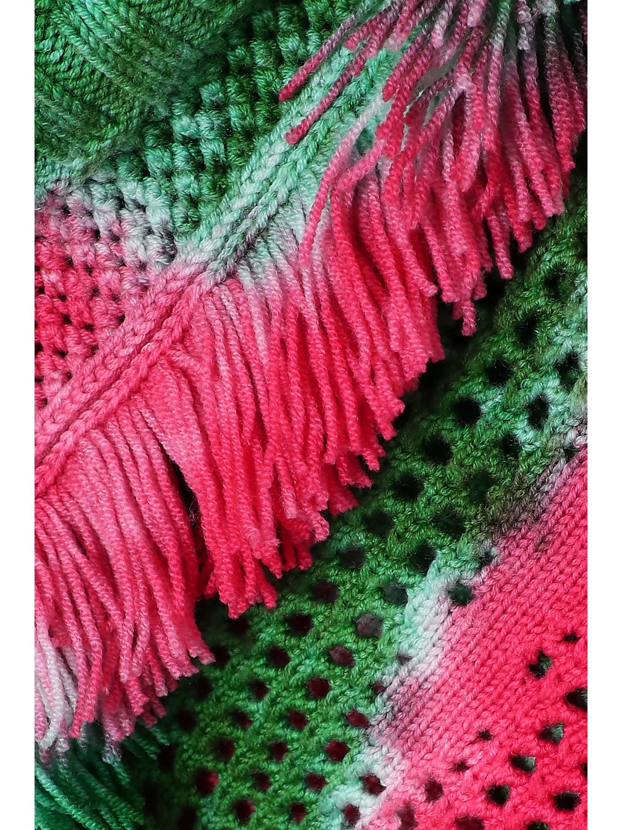 ALANUI California Dreamin fringed tie-dyed open-knit wool cardigan