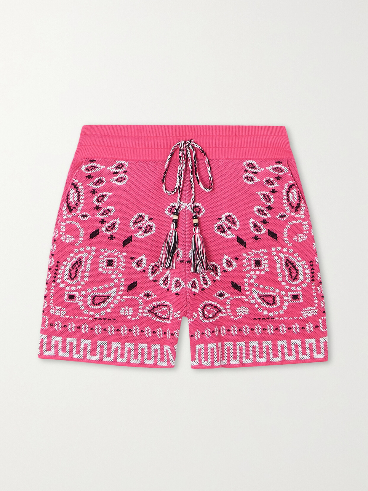 ALANUI BANDANA COTTON-BLEND JACQUARD SHORTS