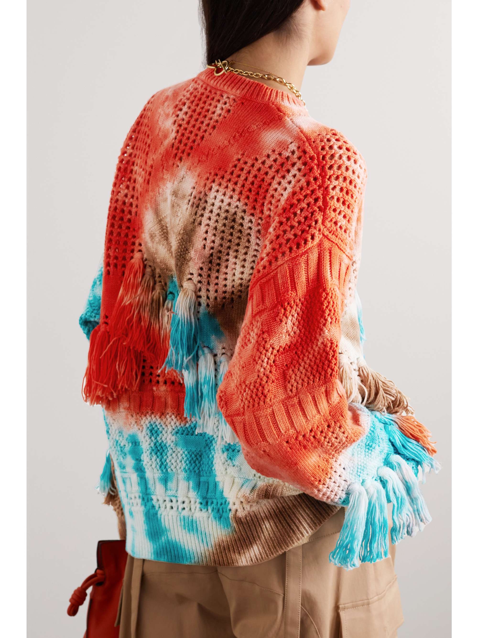 ALANUI California Dreaming Net tasseled tie-dyed wool sweater