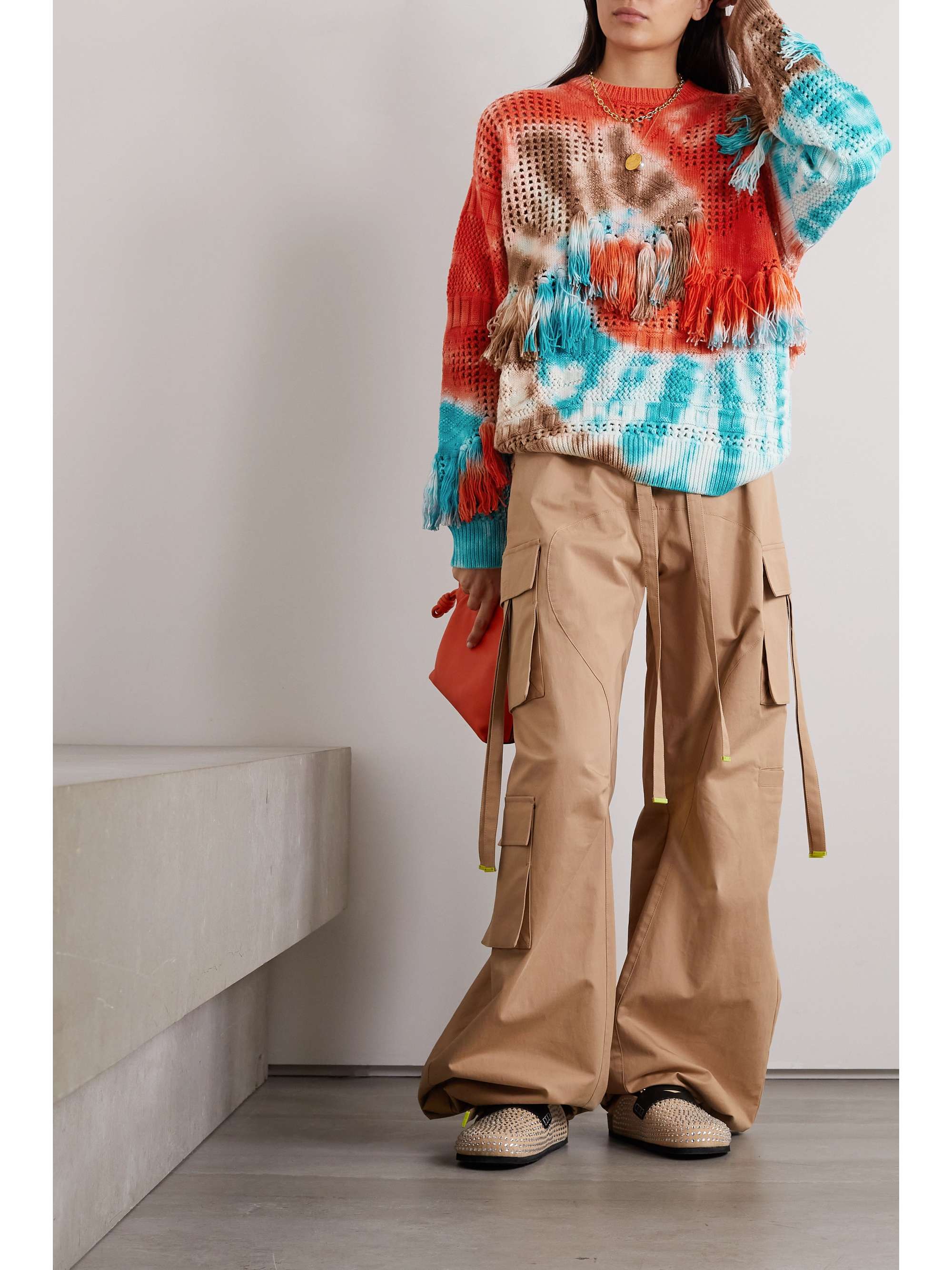 ALANUI California Dreaming Net tasseled tie-dyed wool sweater