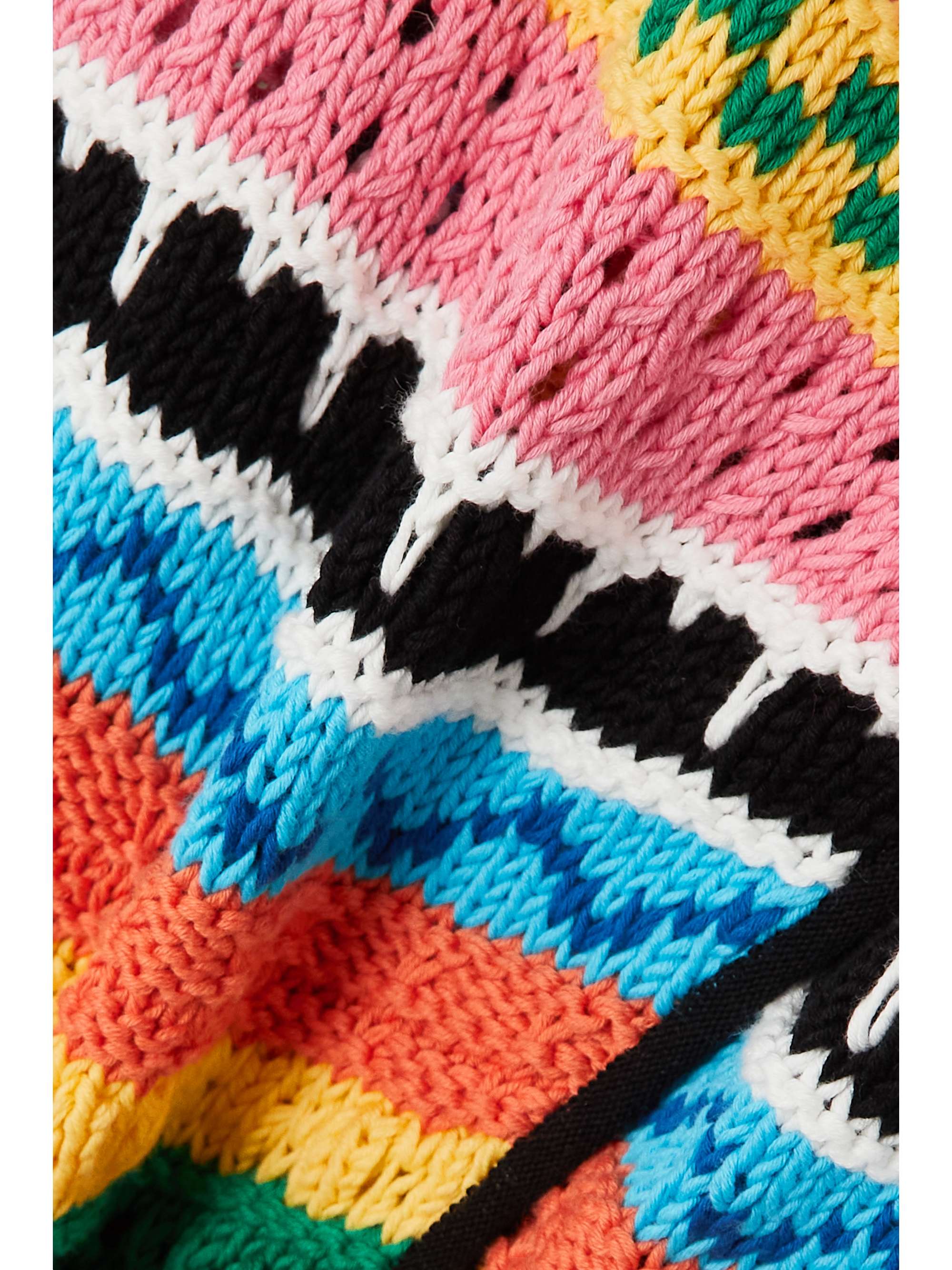 ALANUI Over The Horizon striped open-knit cotton sweater