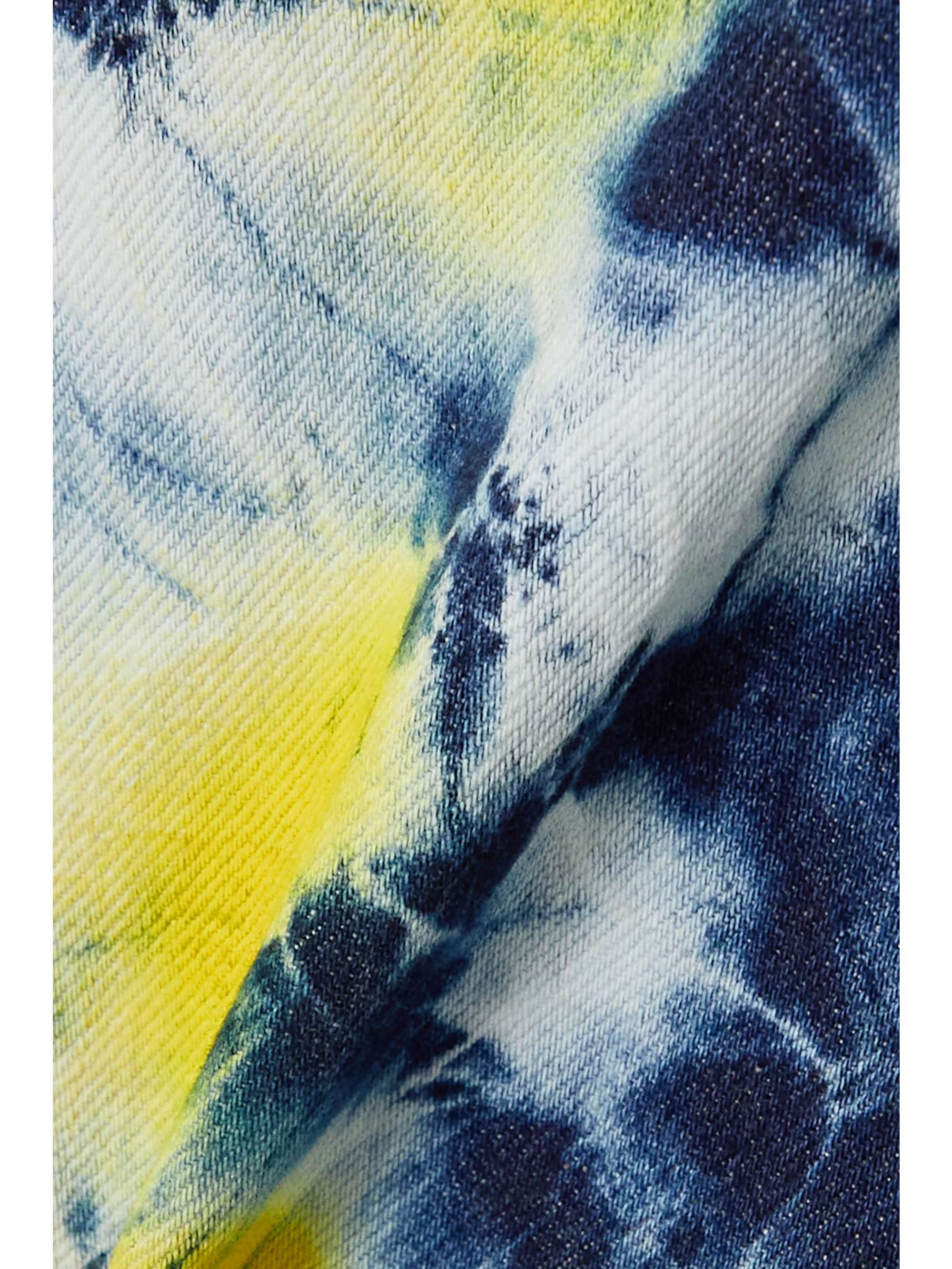 ALANUI Moonrise frayed tie-dyed denim mini skirt