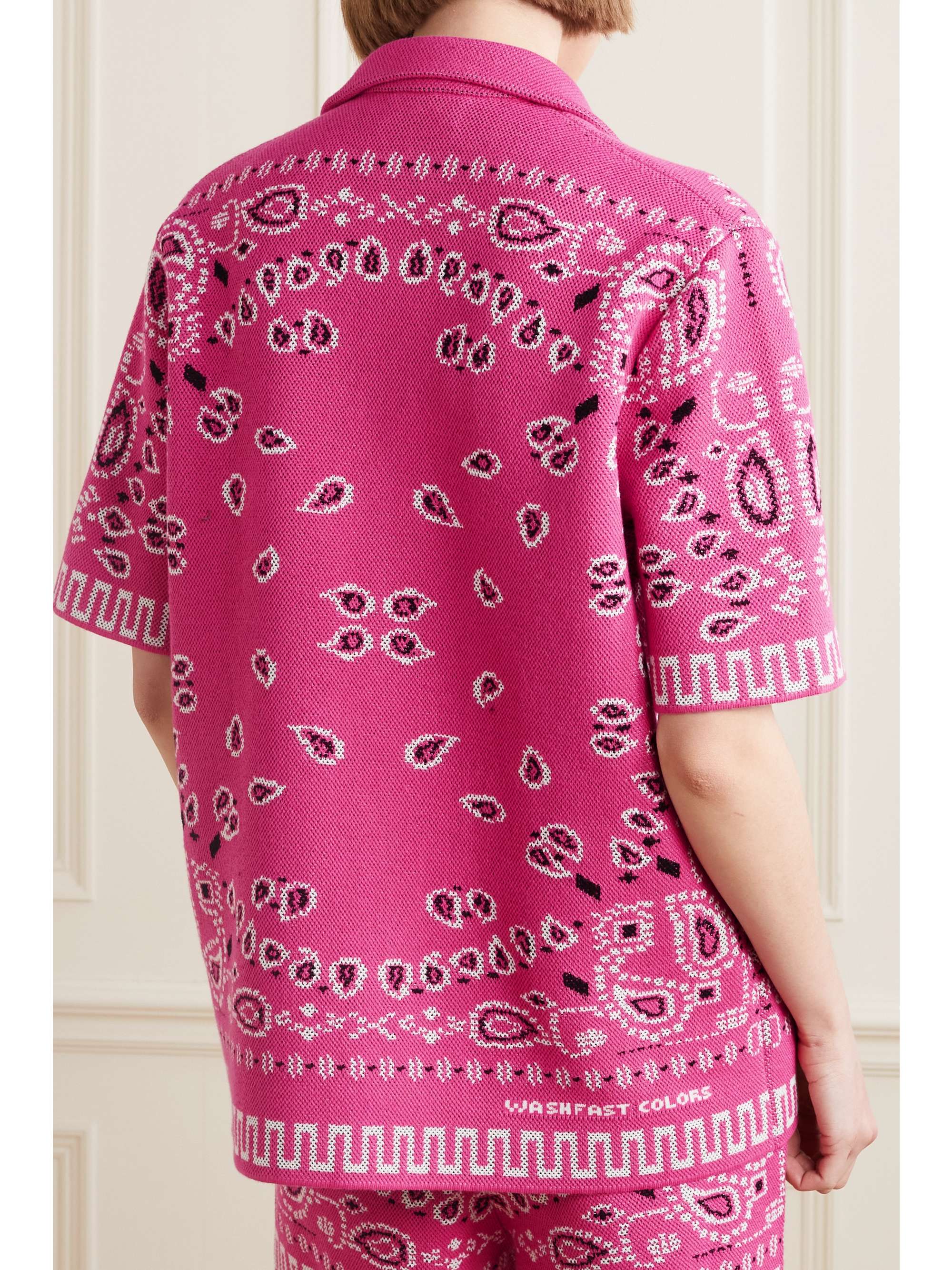 ALANUI Bandana jacquard cotton-piqué shirt