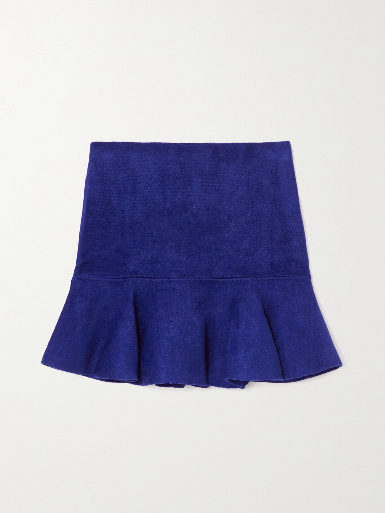 Isabel Marant - Lenny Brushed-velvet Mini Skirt - Blue