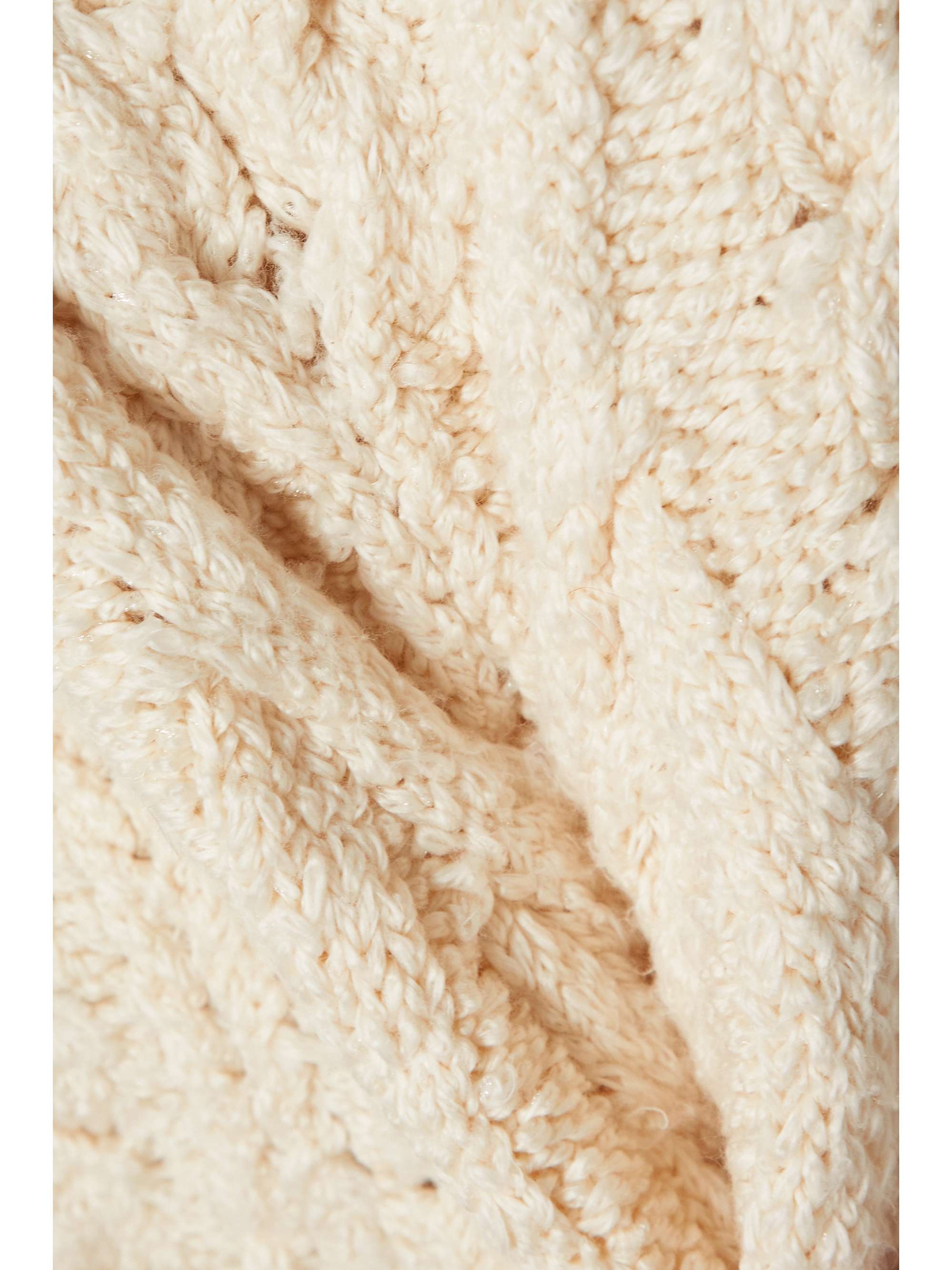 ISABEL MARANT Pull asymétrique en coton mélangé à mailles torsadées Blaine