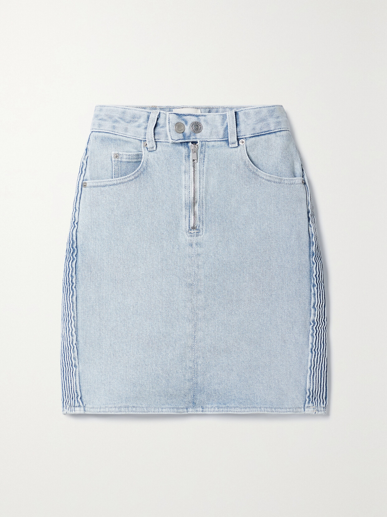 Isabel Marant - Vabelia Shirred Denim Mini Skirt - Blue