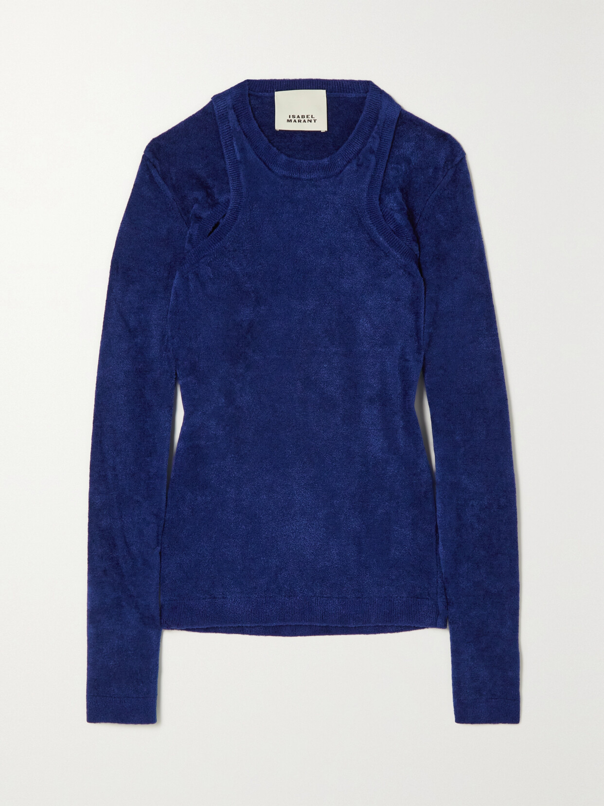 Isabel Marant - Layered Cutout Chenille Sweater - Blue