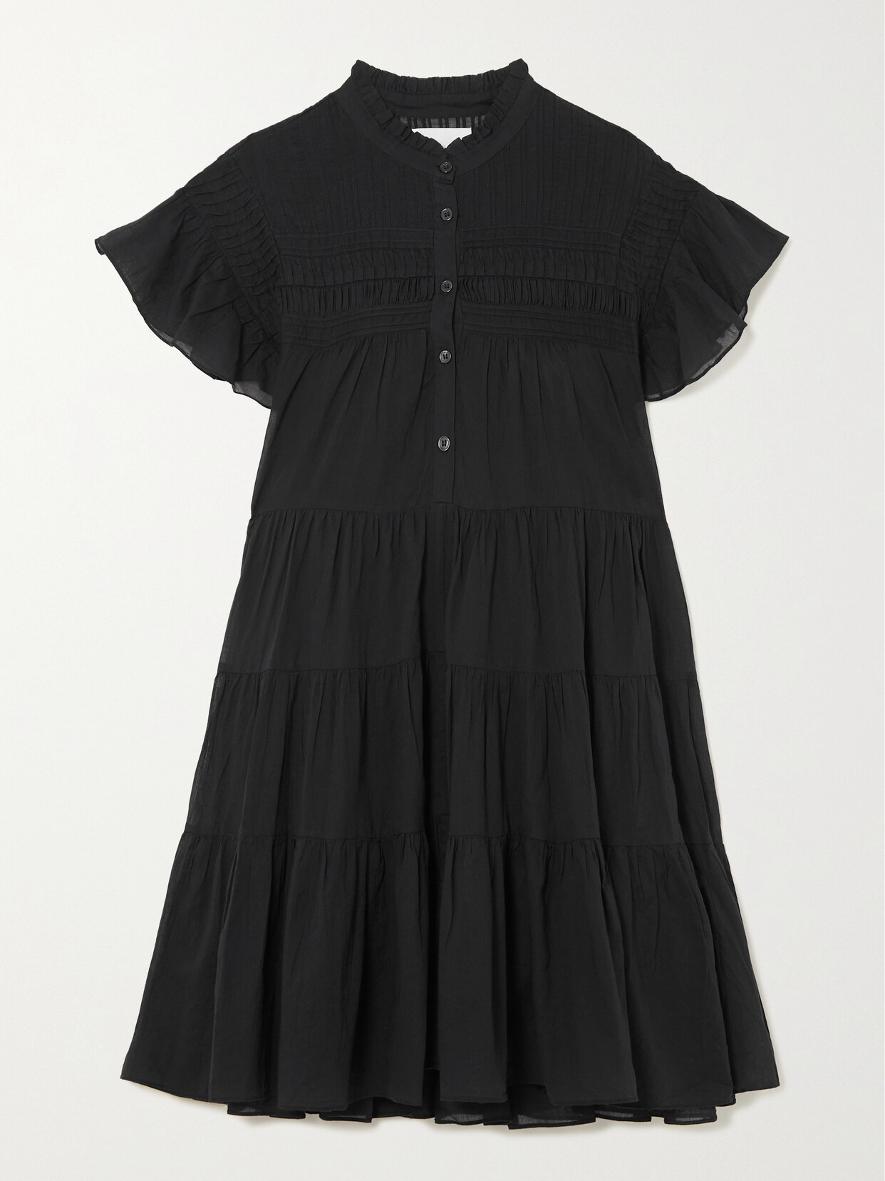 Marant Étoile Lanikaye Ruffled Tiered Cotton-voile Mini Dress