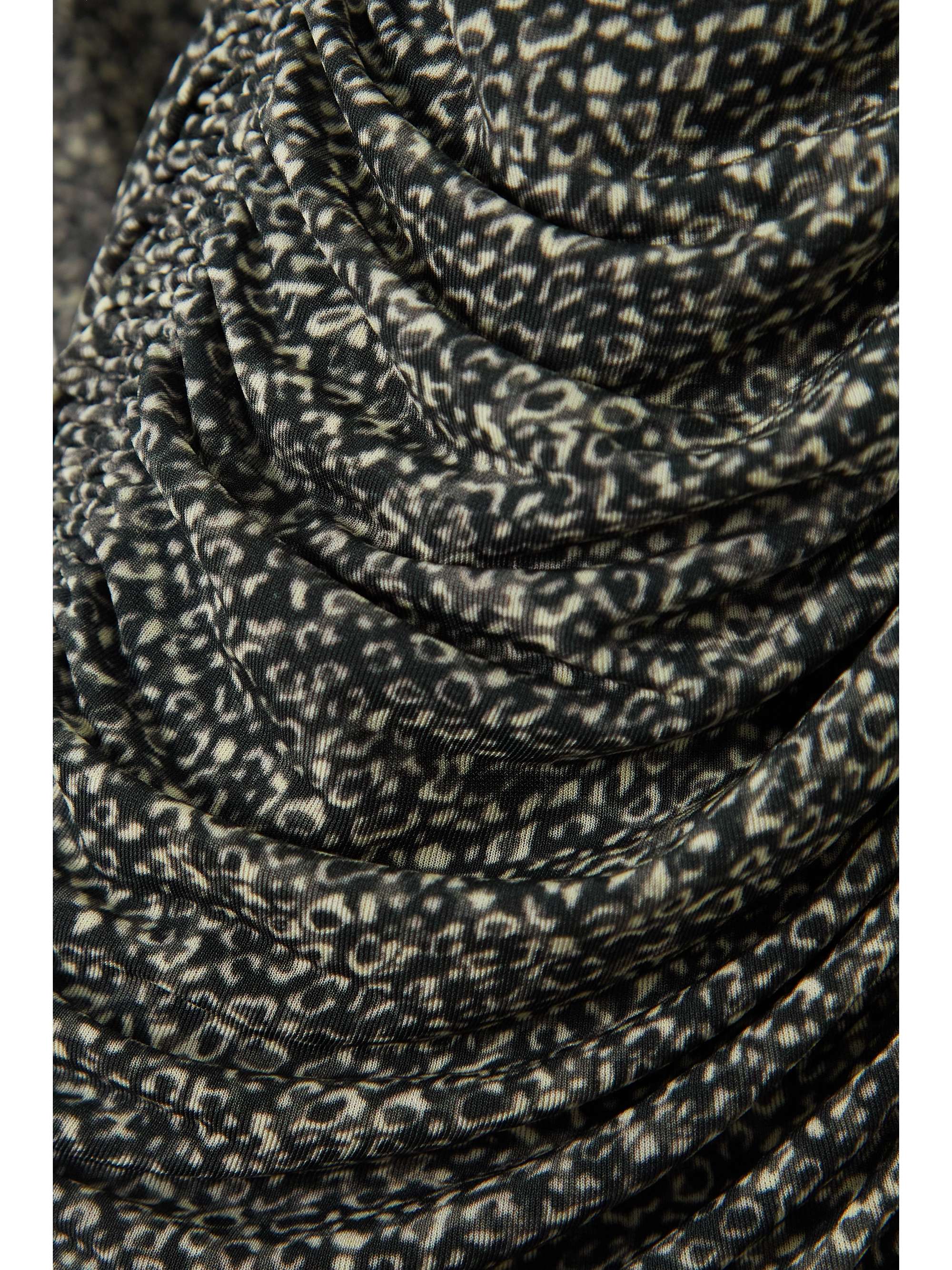 ISABEL MARANT Jana cutout ruched printed stretch-jersey mini dress