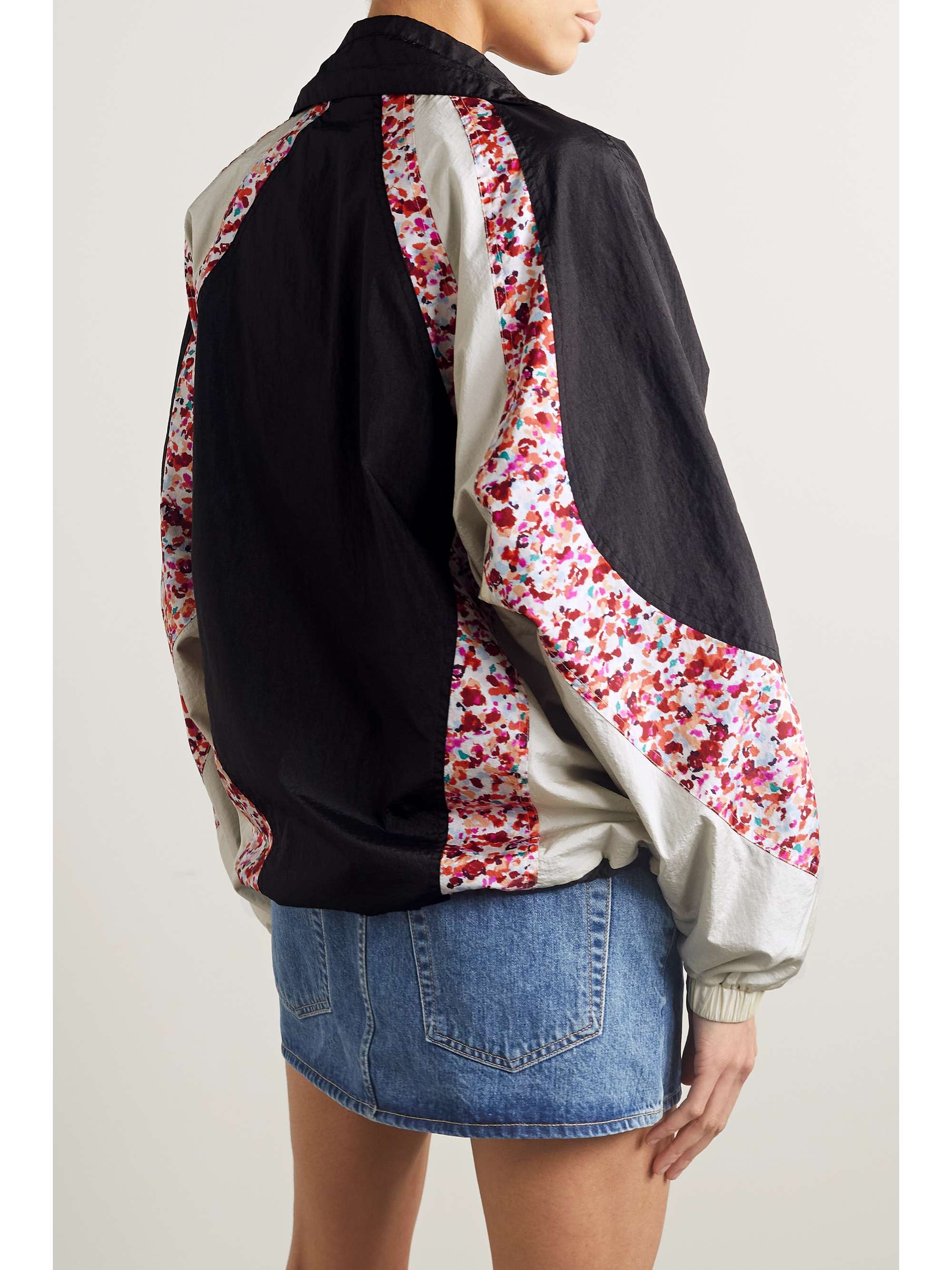 MARANT ÉTOILE Giacca sportiva in shell stampato con inserti Midaiazi
