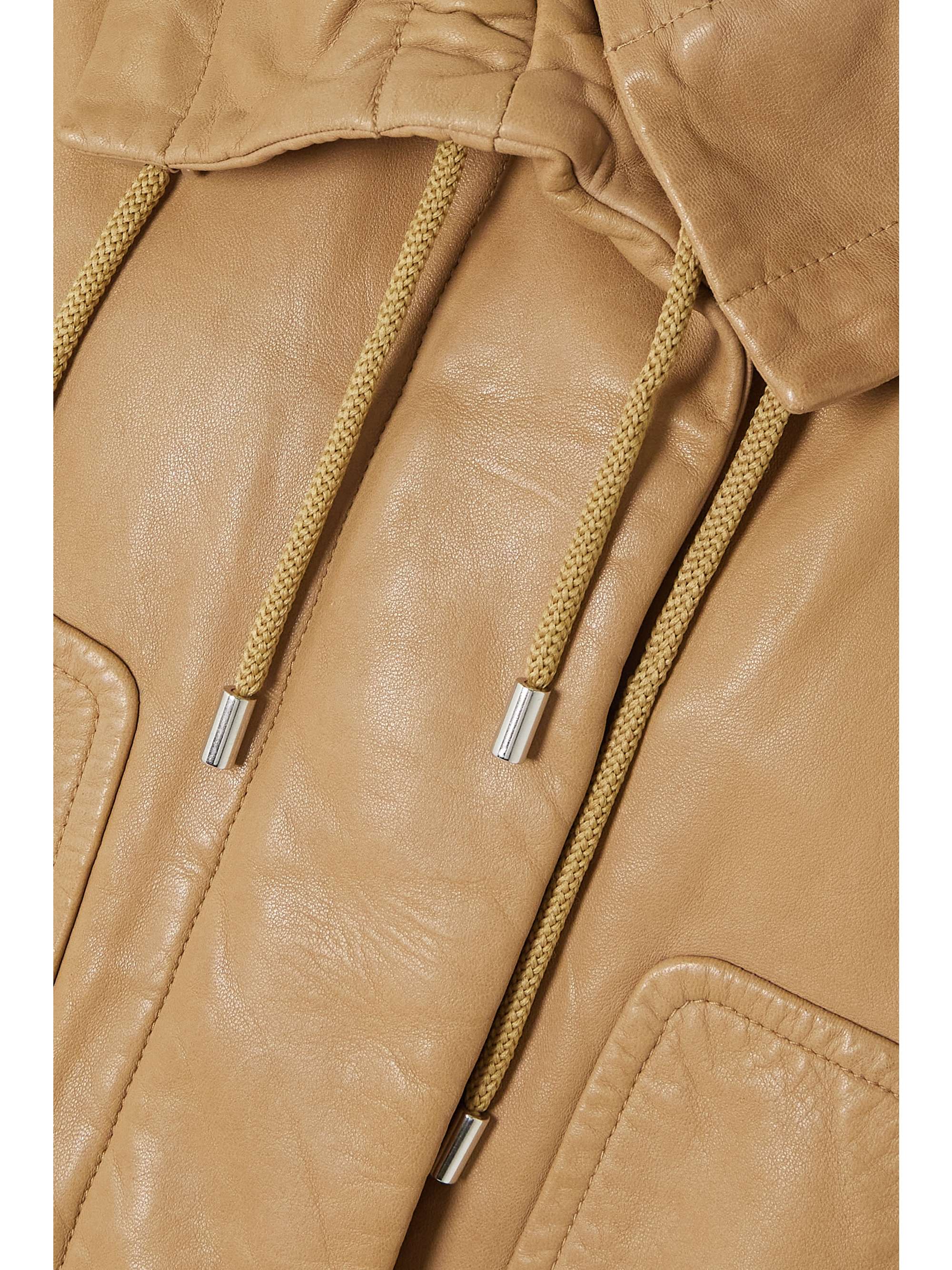 ISABEL MARANT Akiras gathered textured-leather jacket | NET-A-PORTER