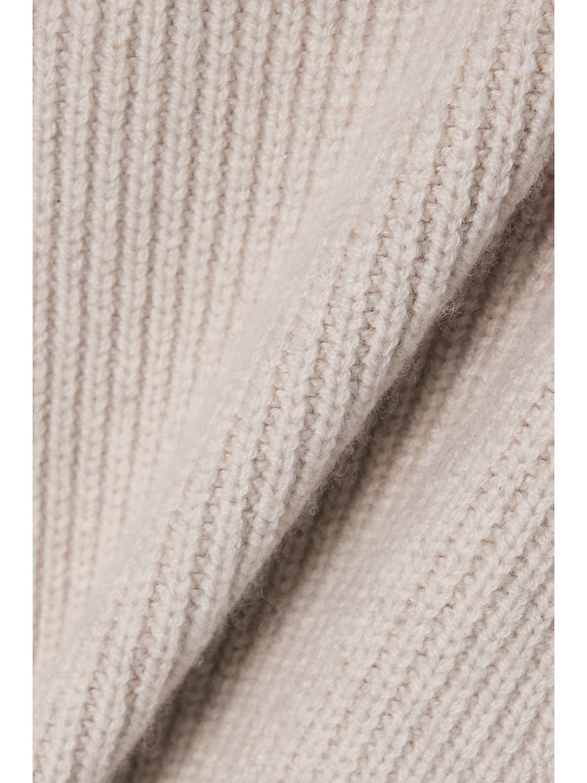 ISABEL MARANT Pull épaules nues en laine et cachemire mélangés côtelés Baya