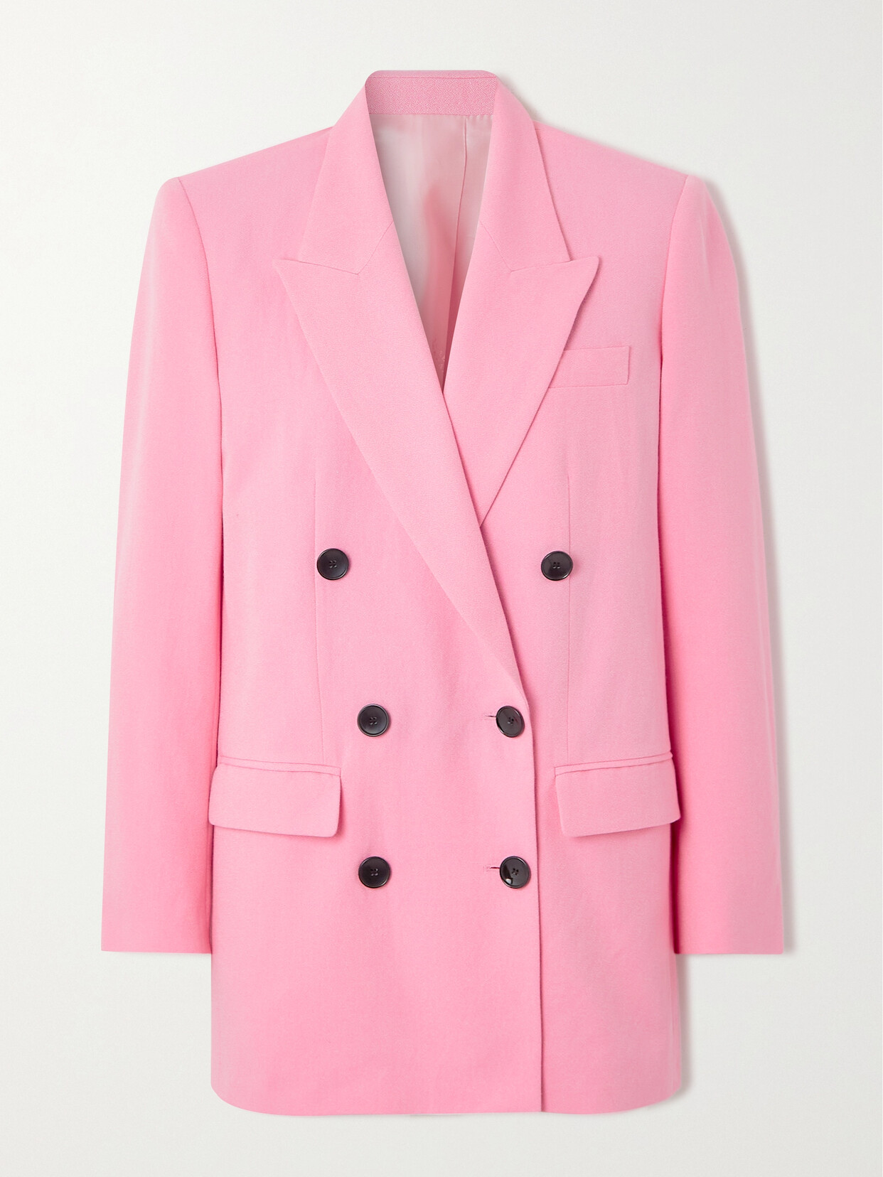 Isabel Marant Nevim Double-breasted Wool Blazer In Pink