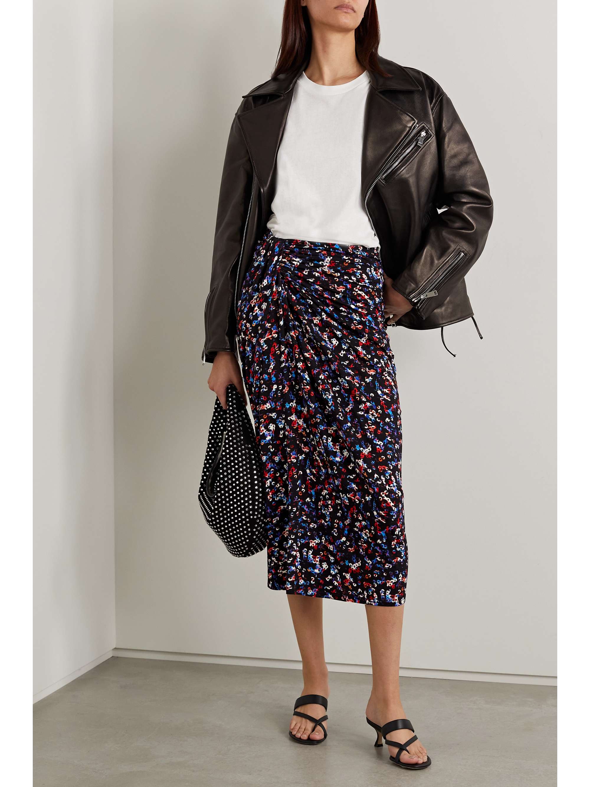 Kor anspændt gå ISABEL MARANT ÉTOILE Jeldia gathered printed stretch-jersey midi skirt |  NET-A-PORTER