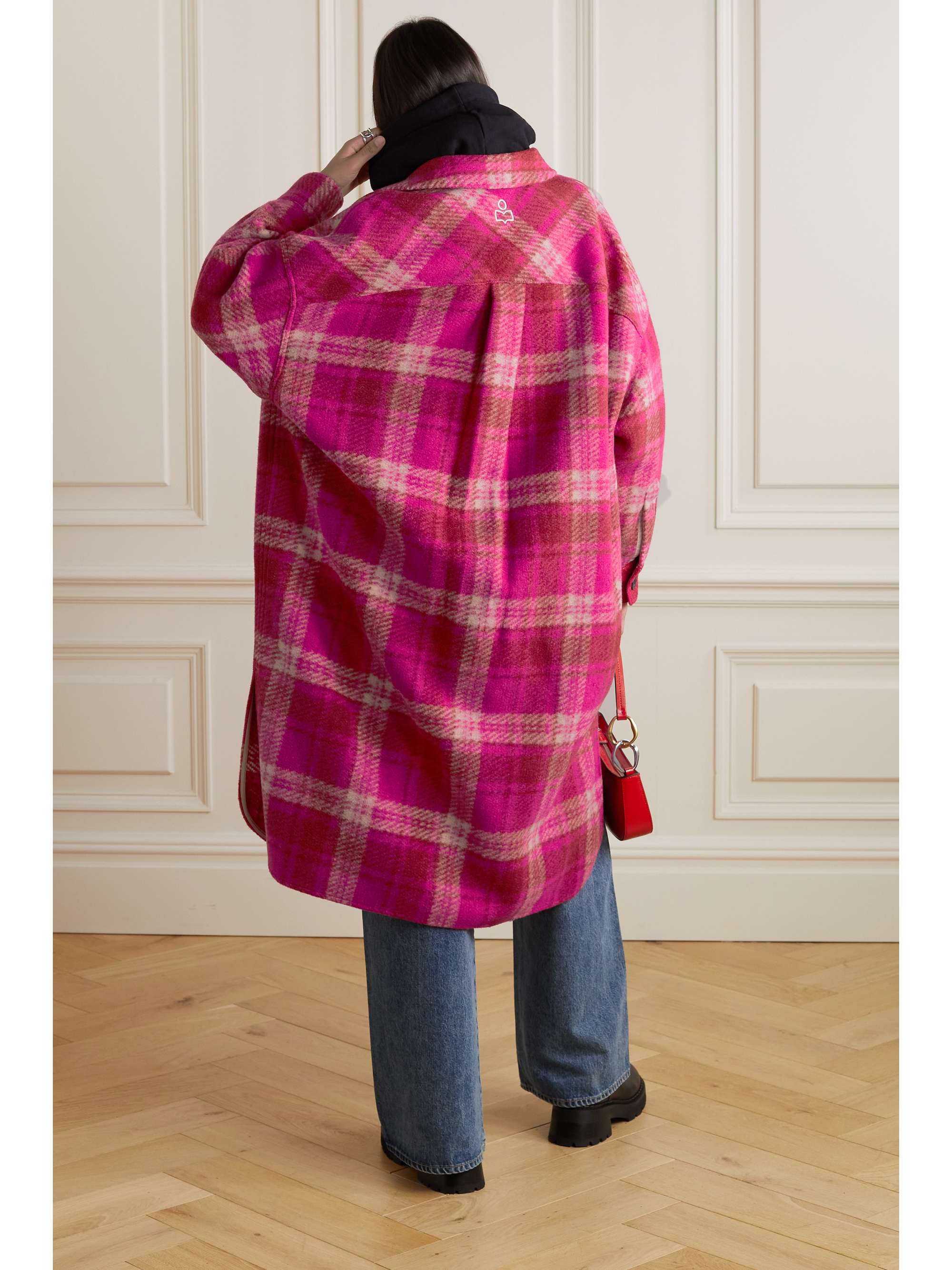 ISABEL MARANT ÉTOILE Fontizi oversized flannel coat NET-A-PORTER