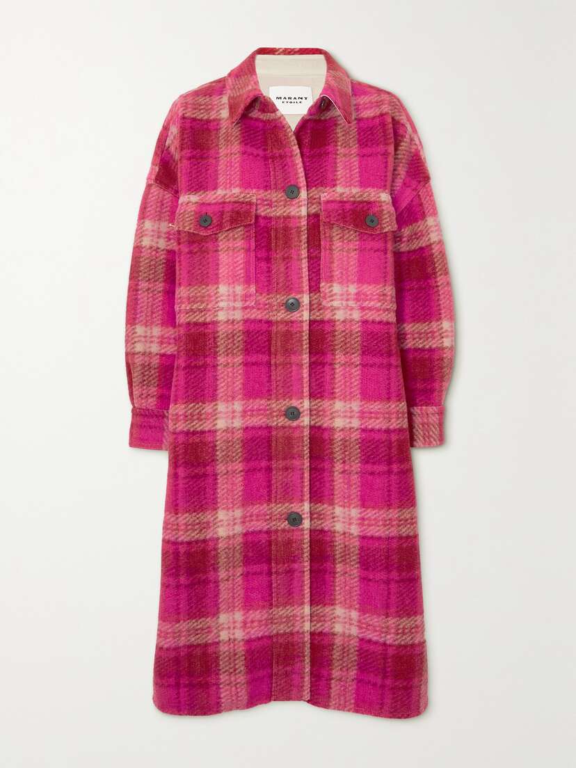 Marant Étoile Fontizi Oversized Checked Flannel Coat
