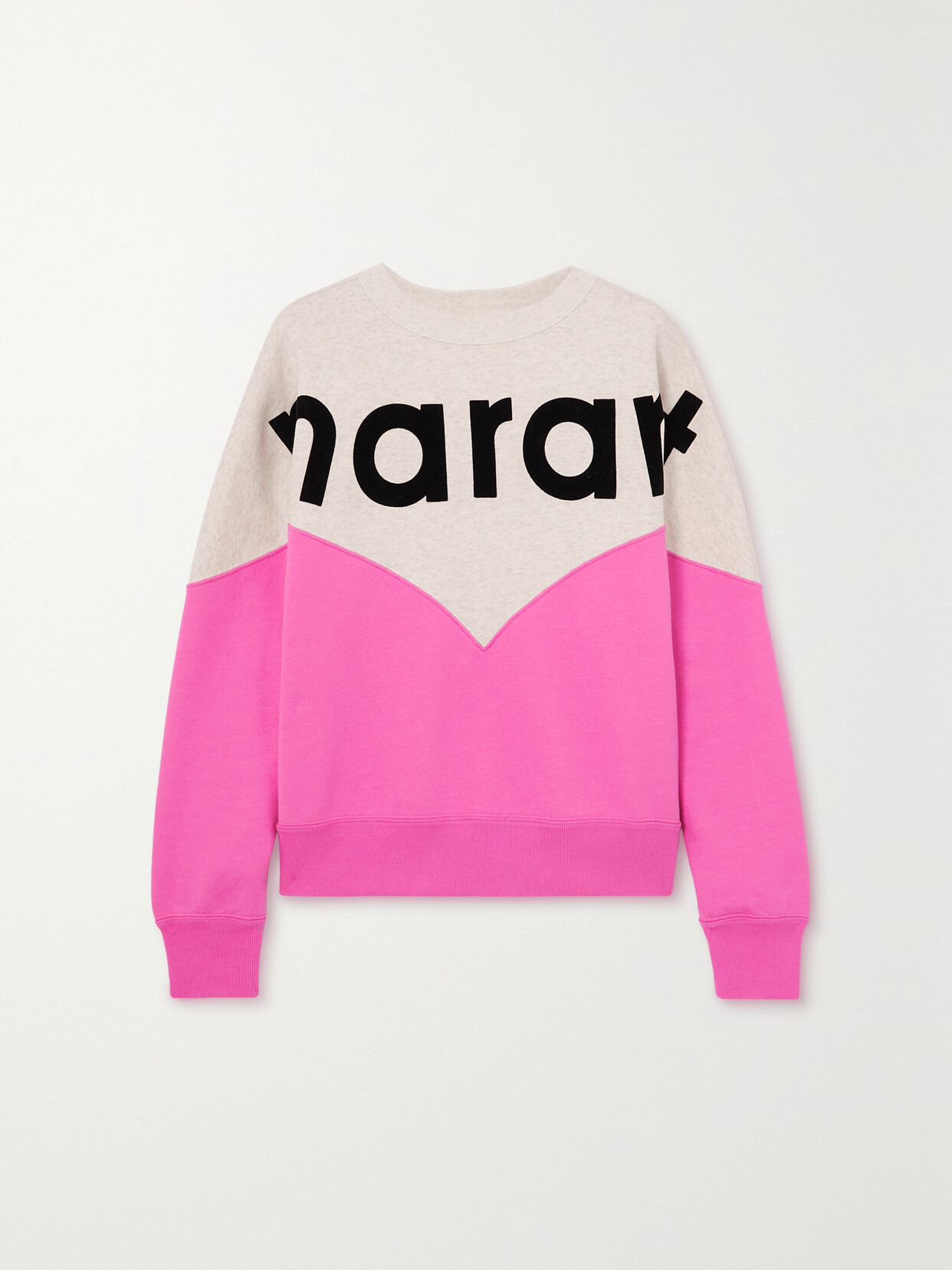 Marant Étoile - Houston Flocked Cotton-blend Jersey Sweatshirt - Pink