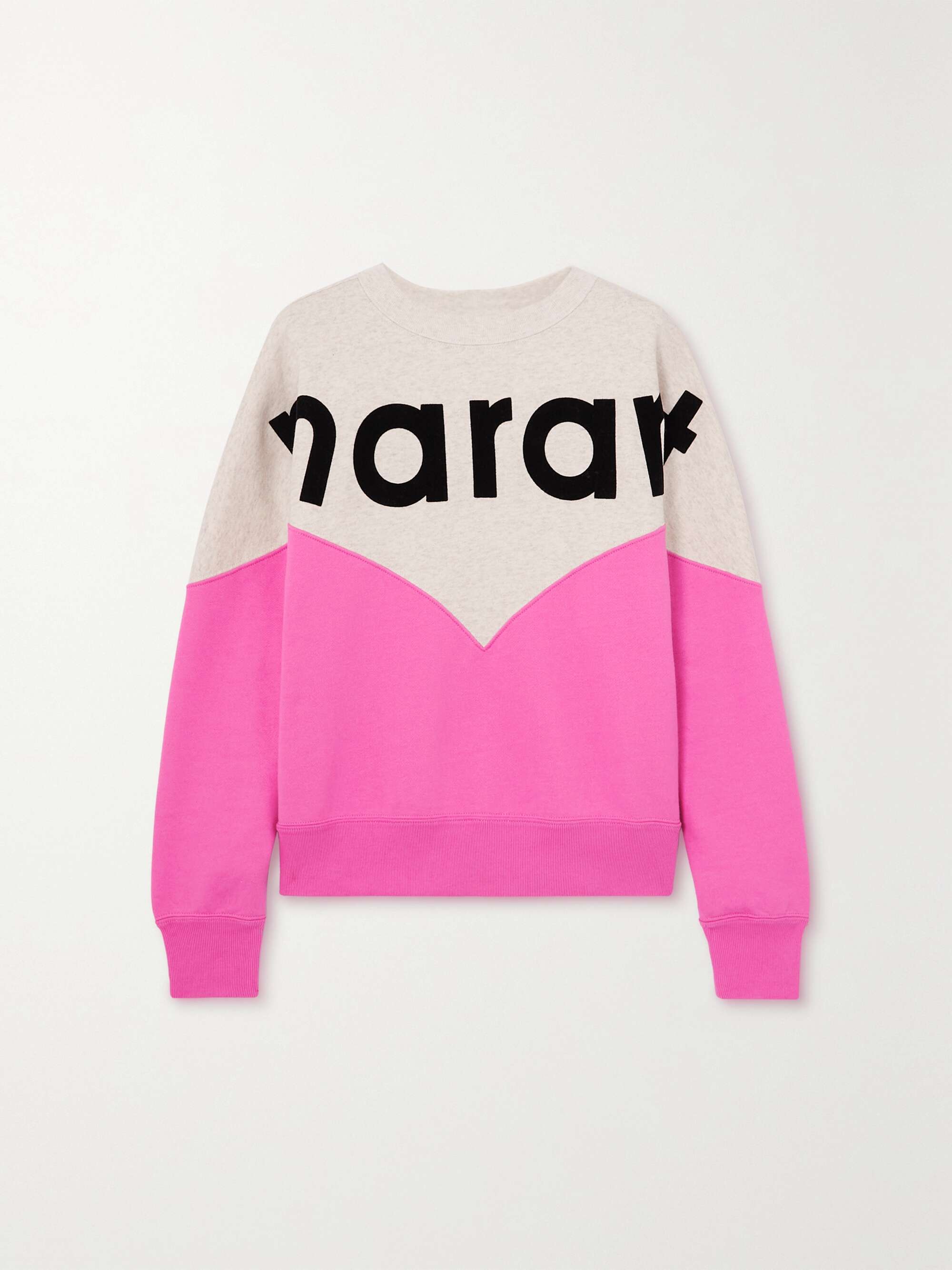 MARANT ÉTOILE Houston flocked cotton-blend jersey sweatshirt | NET-A-PORTER