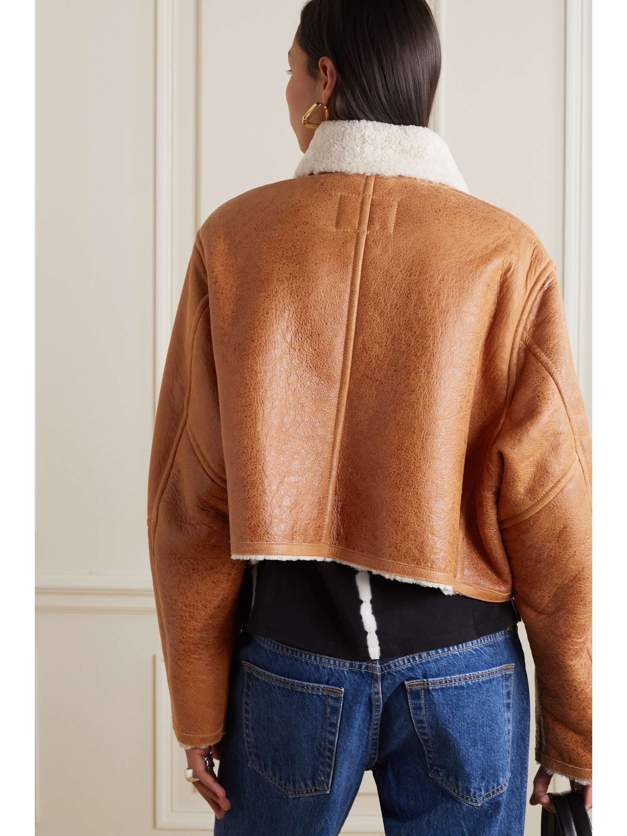 MARANT ÉTOILE Apstya cropped shearling jacket