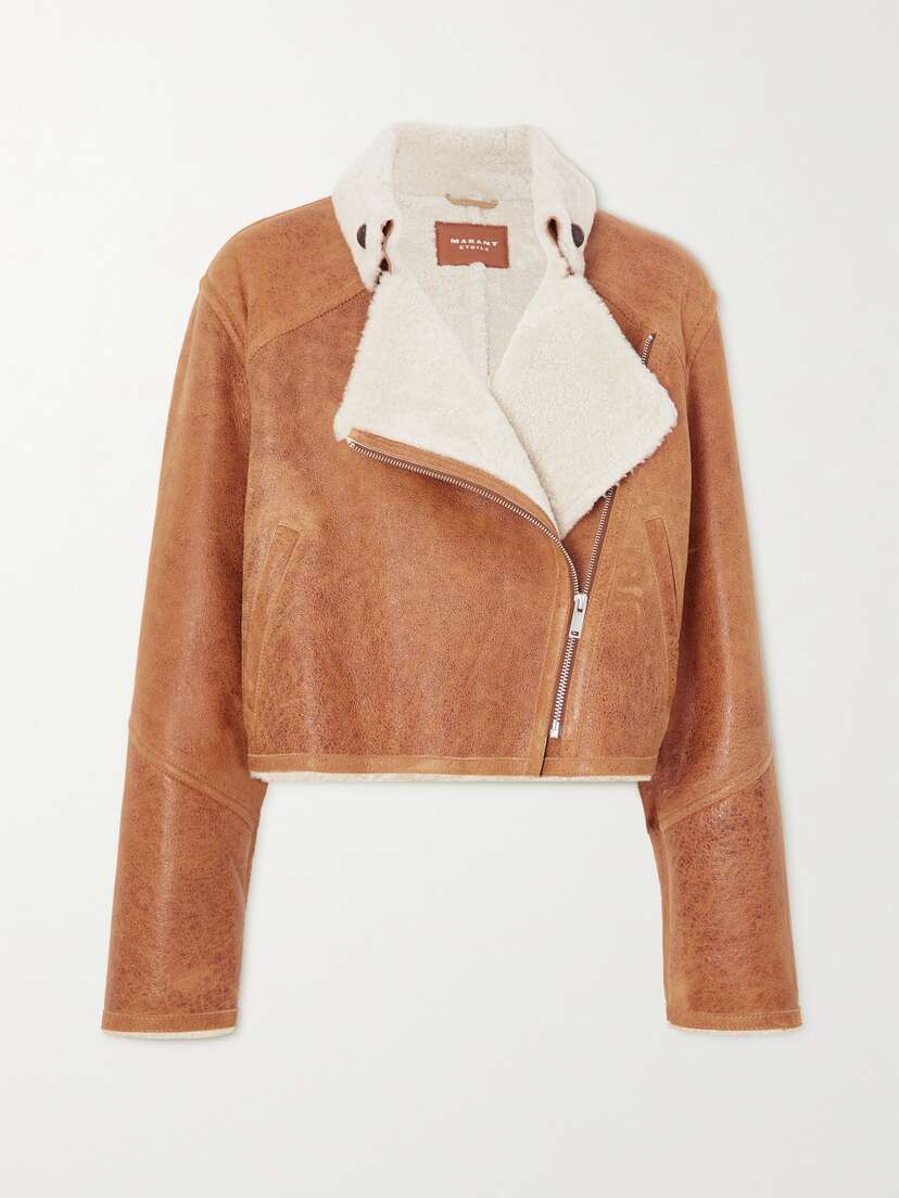Marant Étoile Apstya Cropped Shearling Jacket