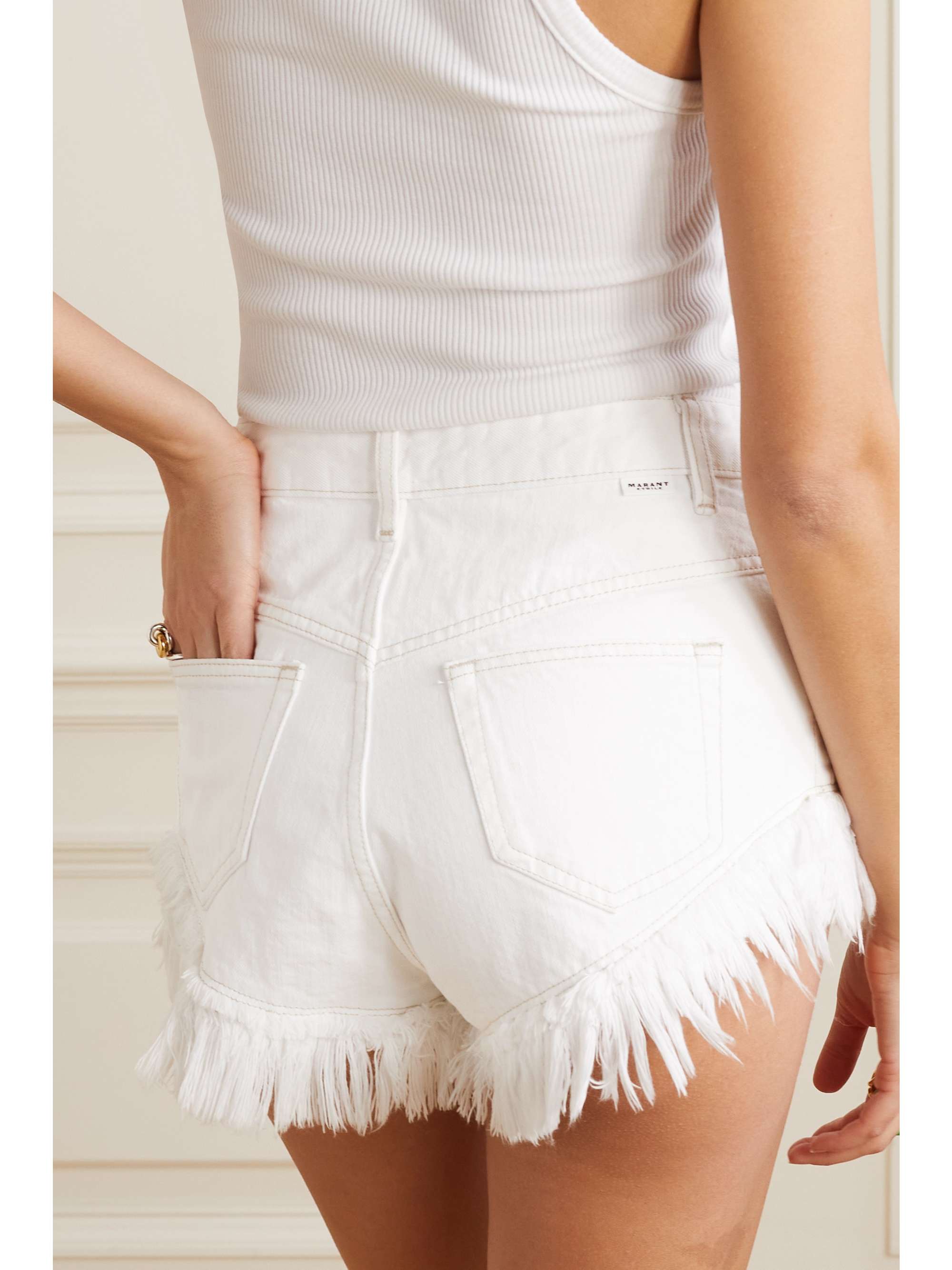 MARANT ÉTOILE Eneidao 毛边牛仔短裤