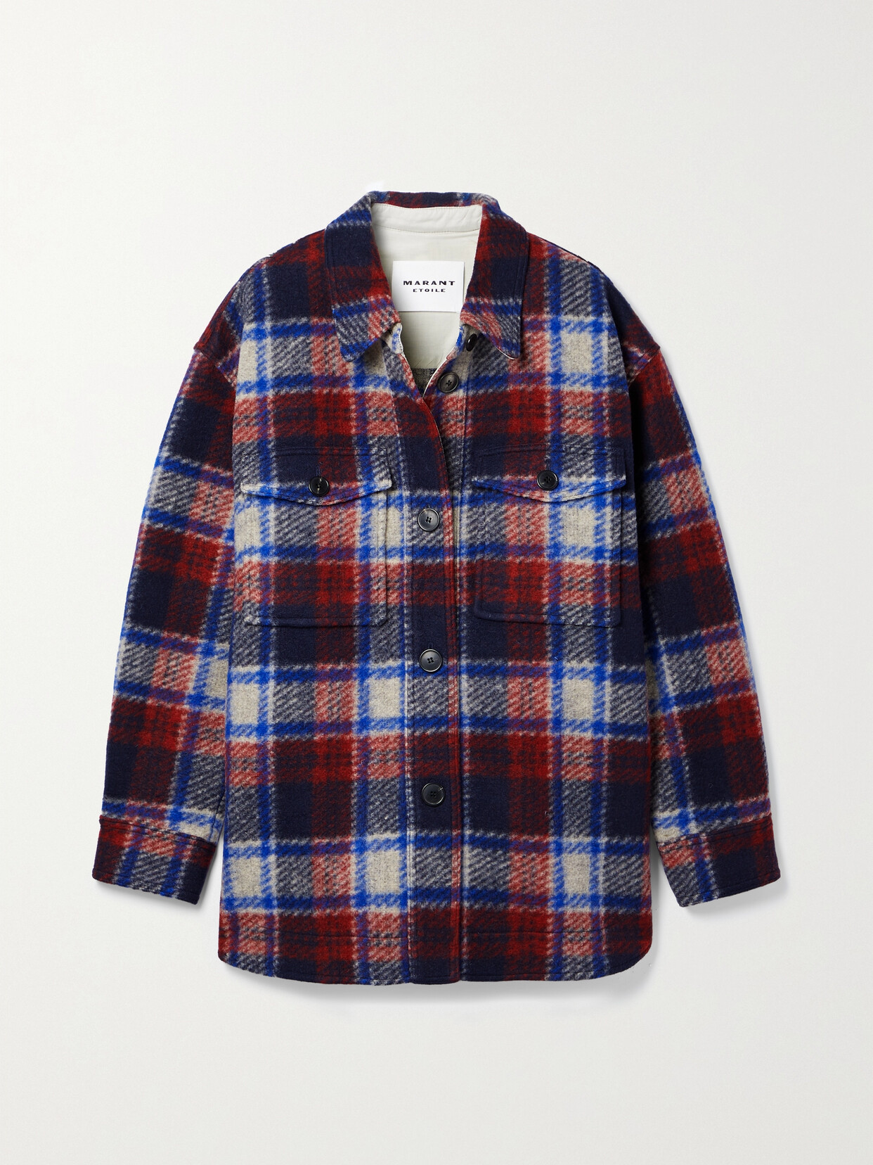 Isabel Marant Étoile - Harveli Oversized Checked Flannel Coat - Blue