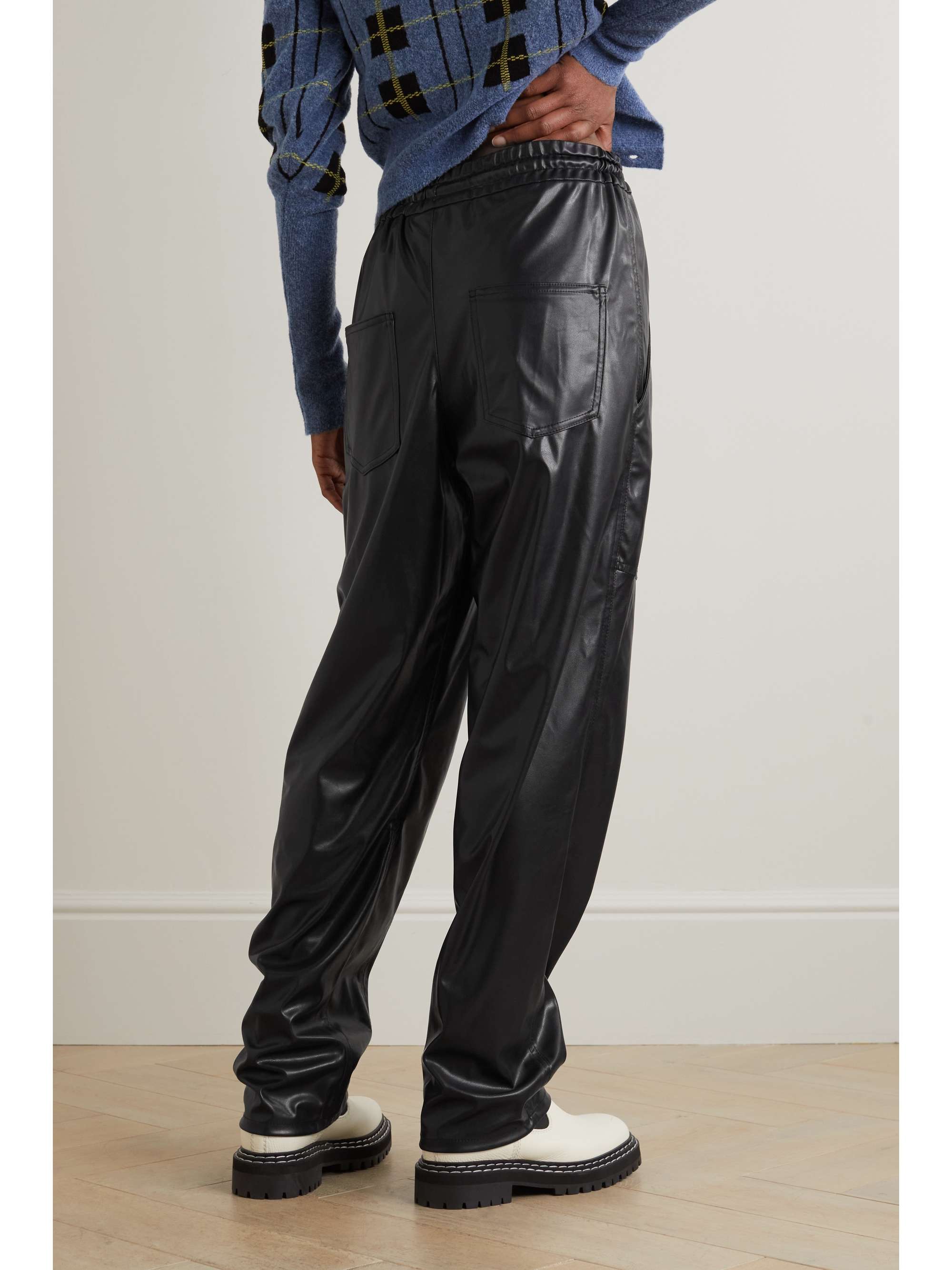 MARANT ÉTOILE Brina faux leather straight-leg pants