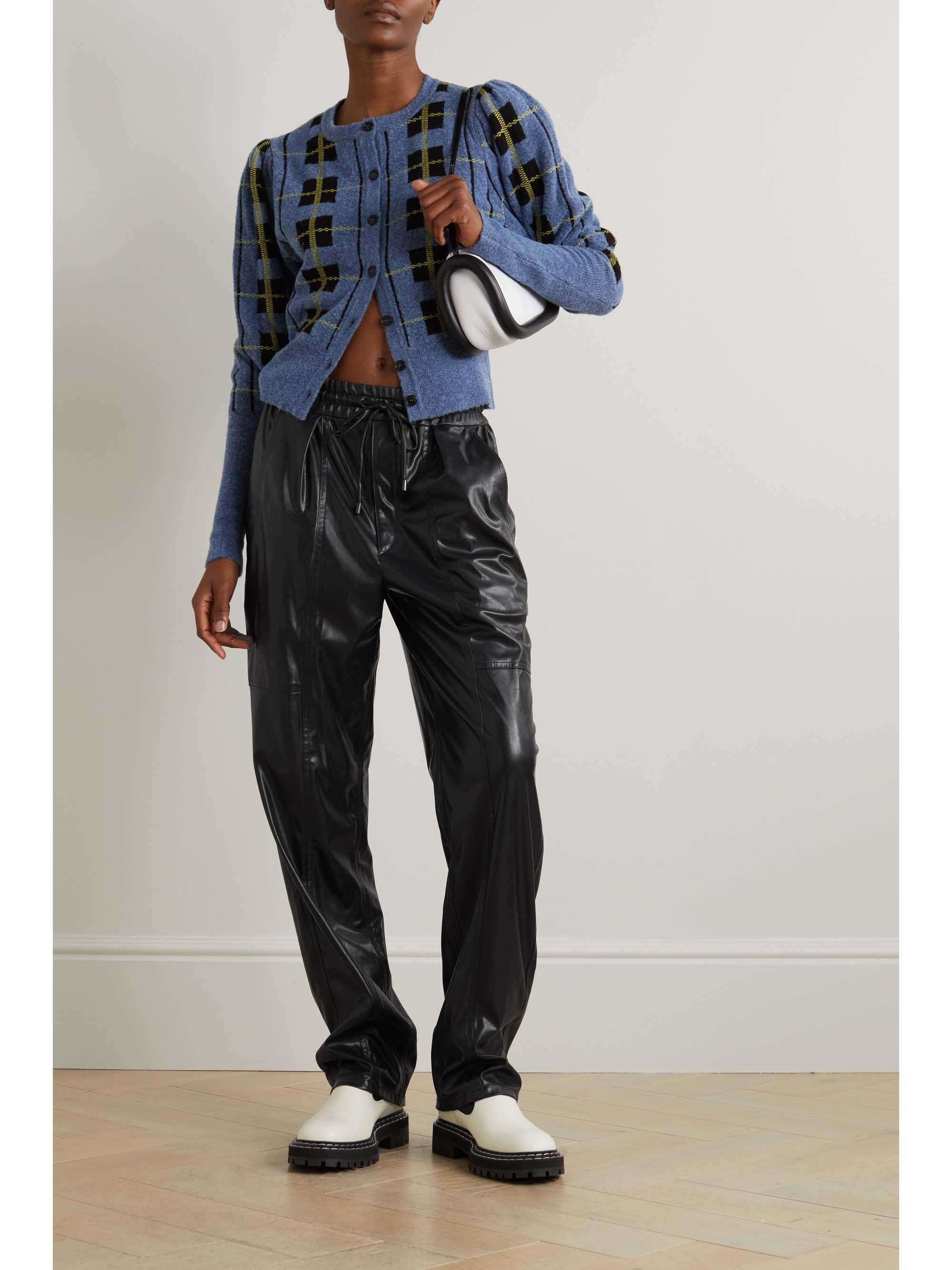 MARANT ÉTOILE Brina faux leather straight-leg pants