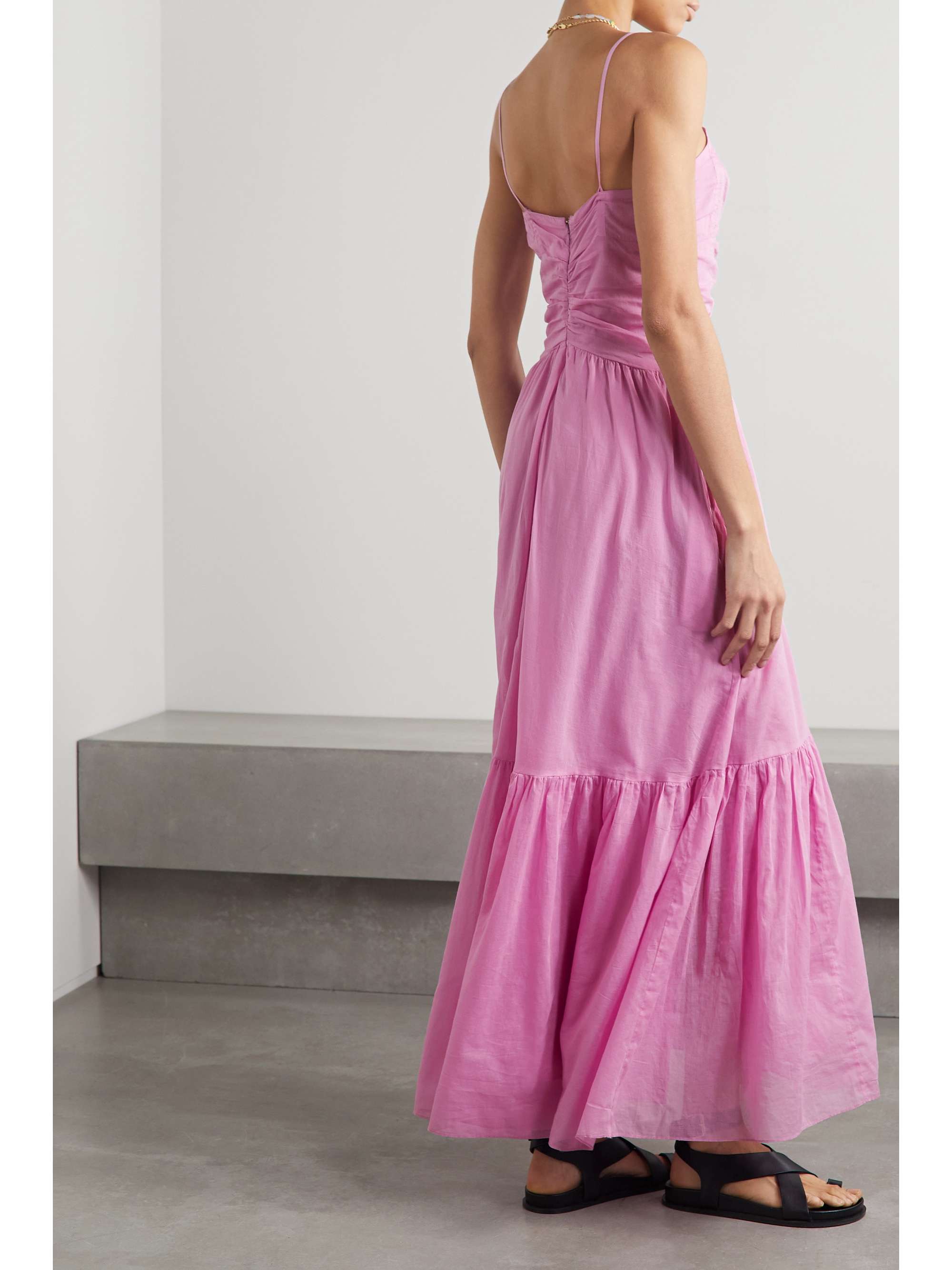 MARANT ÉTOILE Giana ruched cotton-voile maxi dress