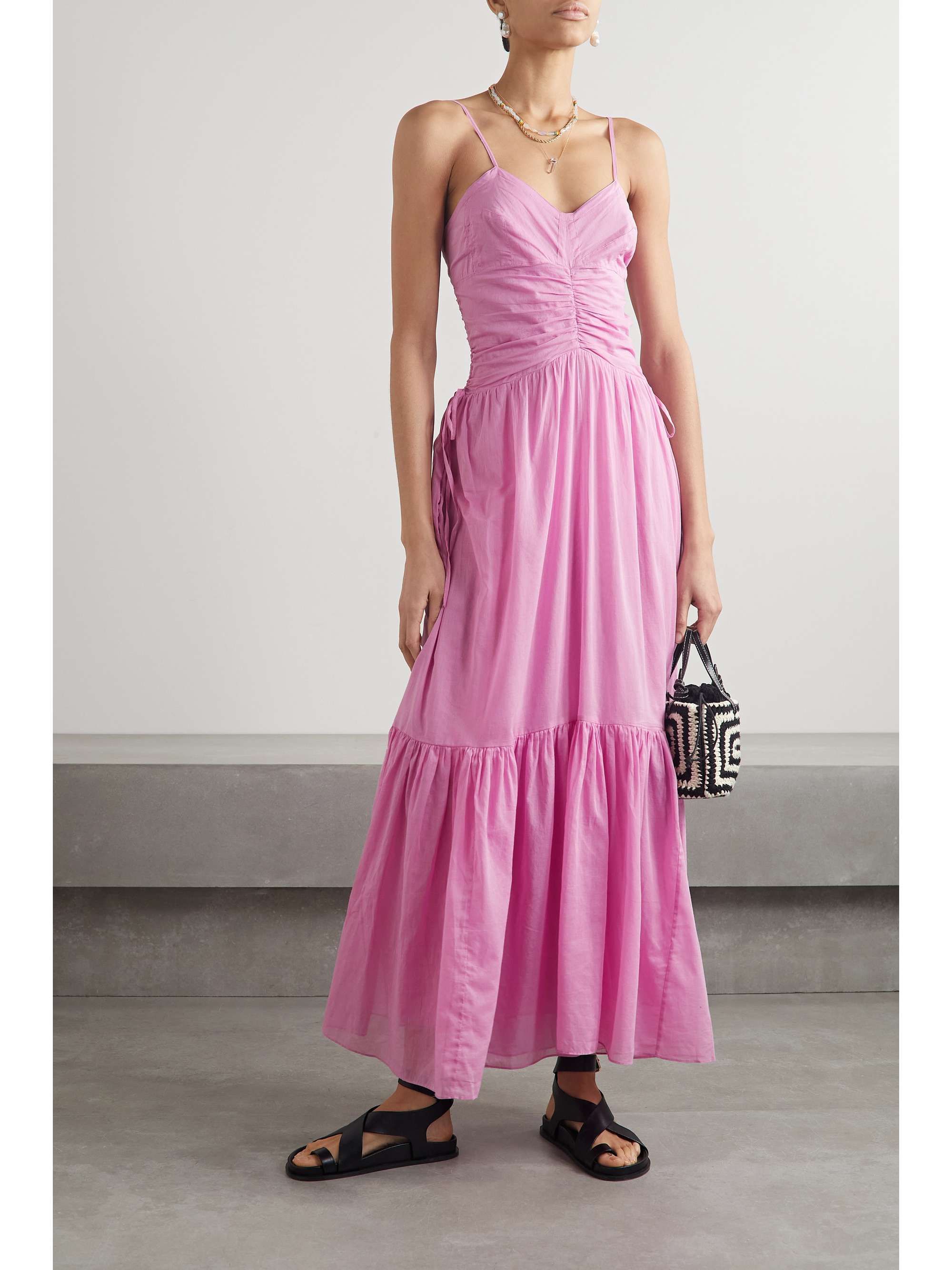 MARANT ÉTOILE Giana ruched cotton-voile maxi dress