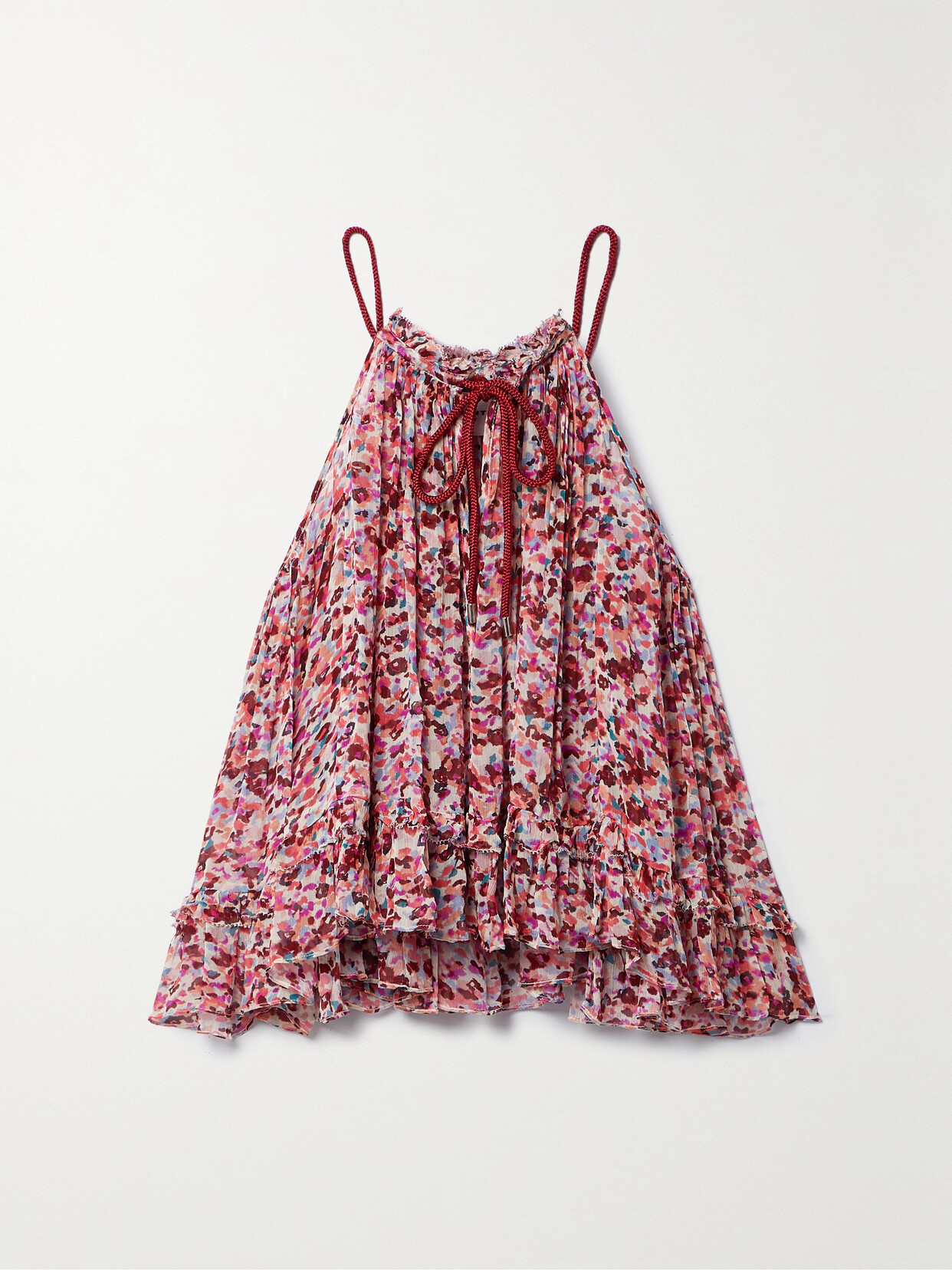 Marant Étoile - Fabino Ruffled Printed Chiffon Camisole - Red