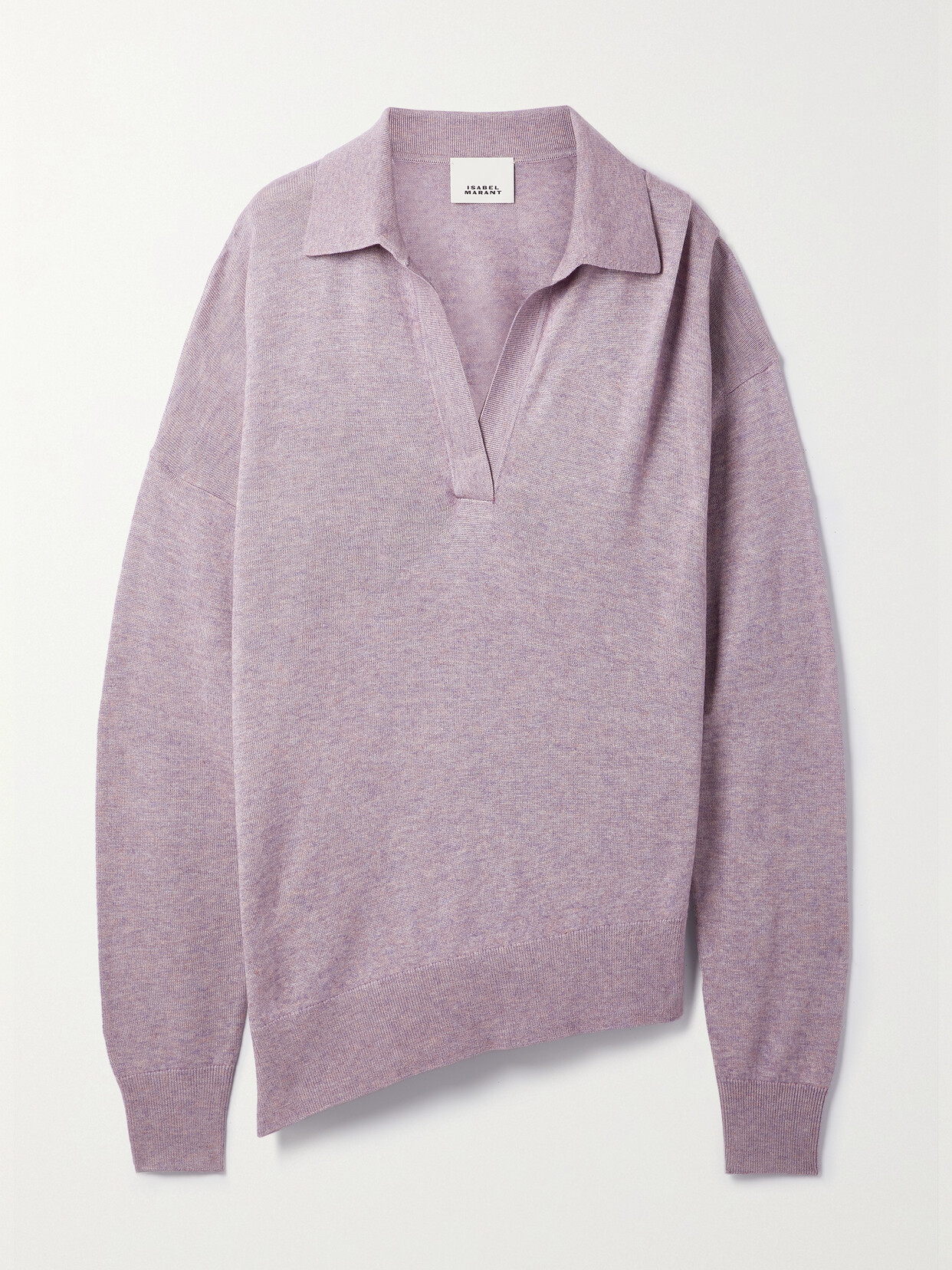 Isabel Marant - Giliane Asymmetric Knitted Sweater - Purple