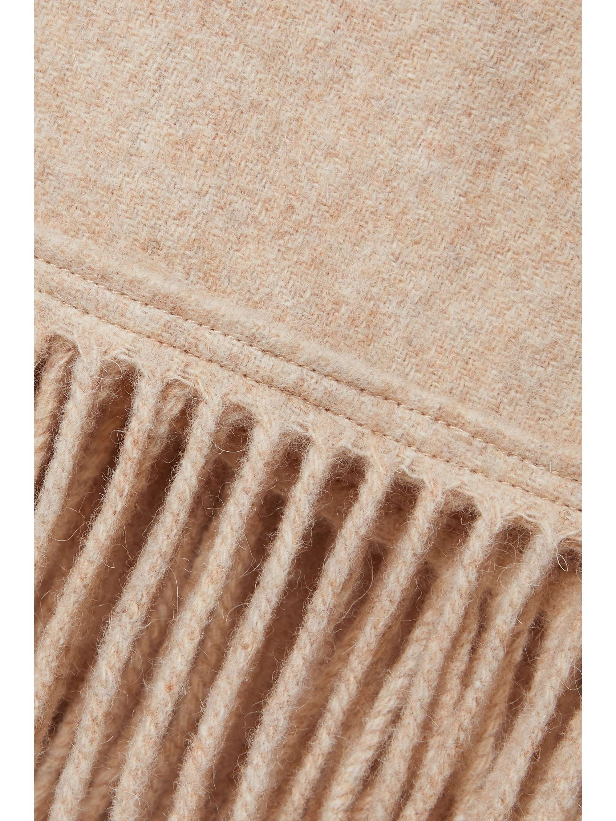 MARANT ÉTOILE Faty scarf-detailed fringed wool-blend coat