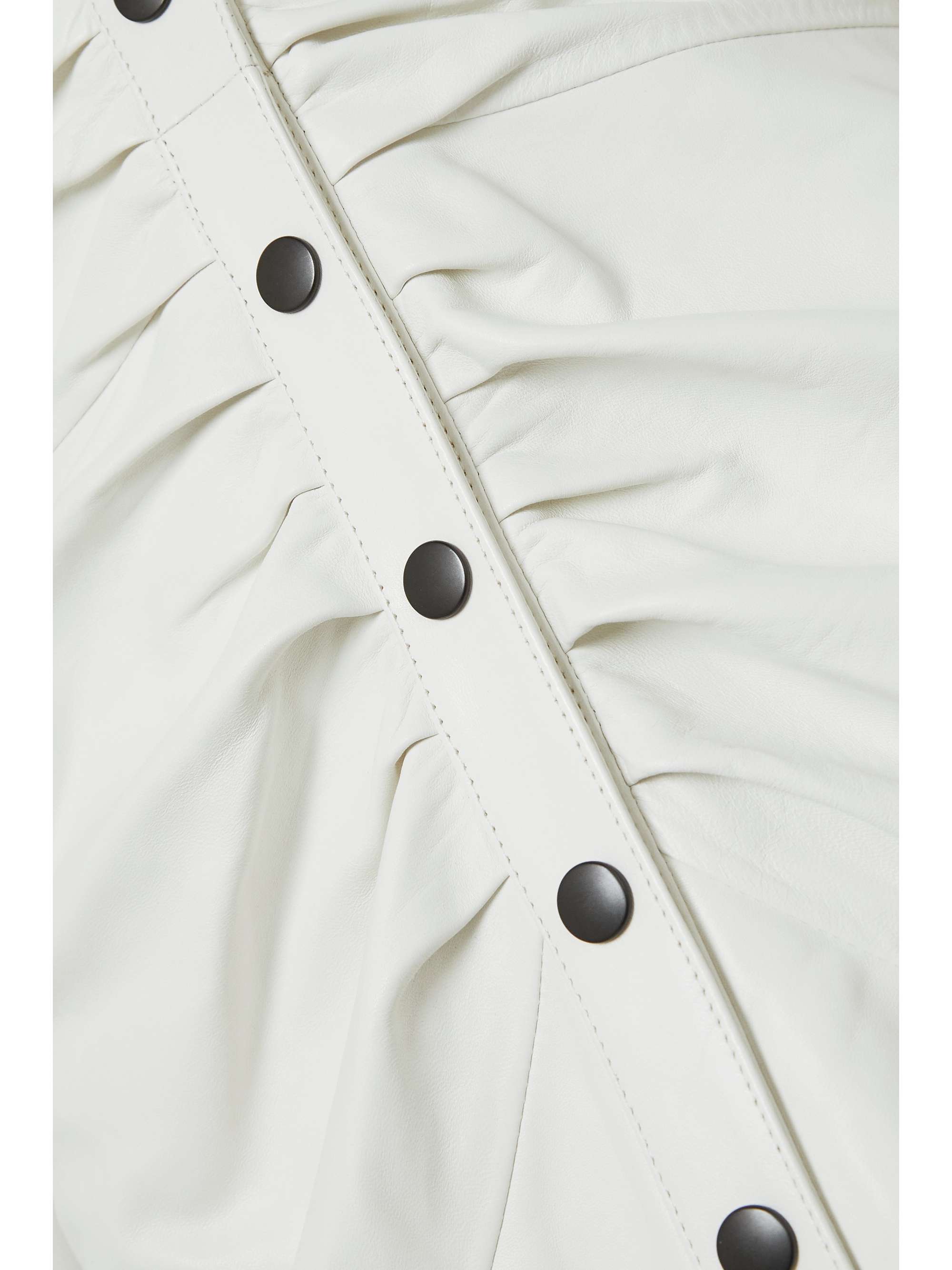 ISABEL MARANT Carly ruched leather midi dress