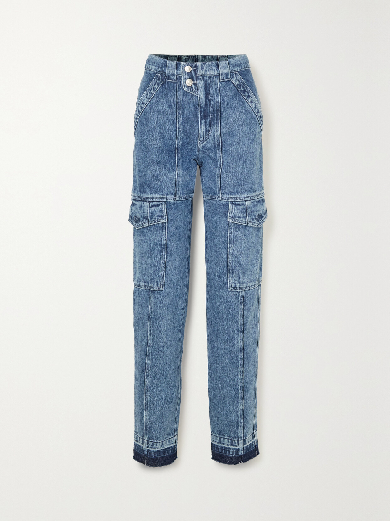 Isabel Marant Étoile Vayoneo Straight-leg Cargo Jeans In Blue