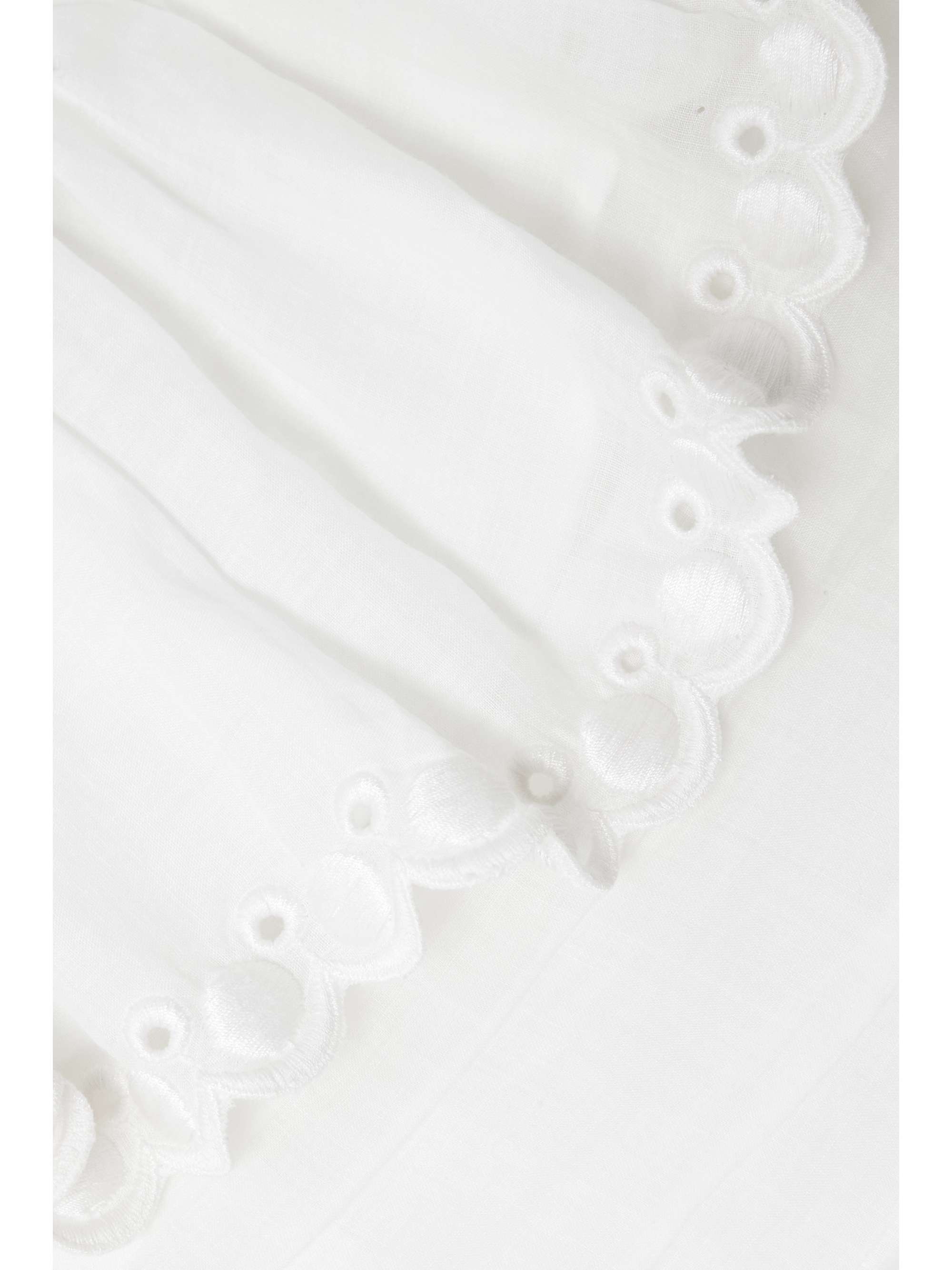 ISABEL MARANT Mini-robe bustier asymétrique en broderie anglaise de ramie Oxani