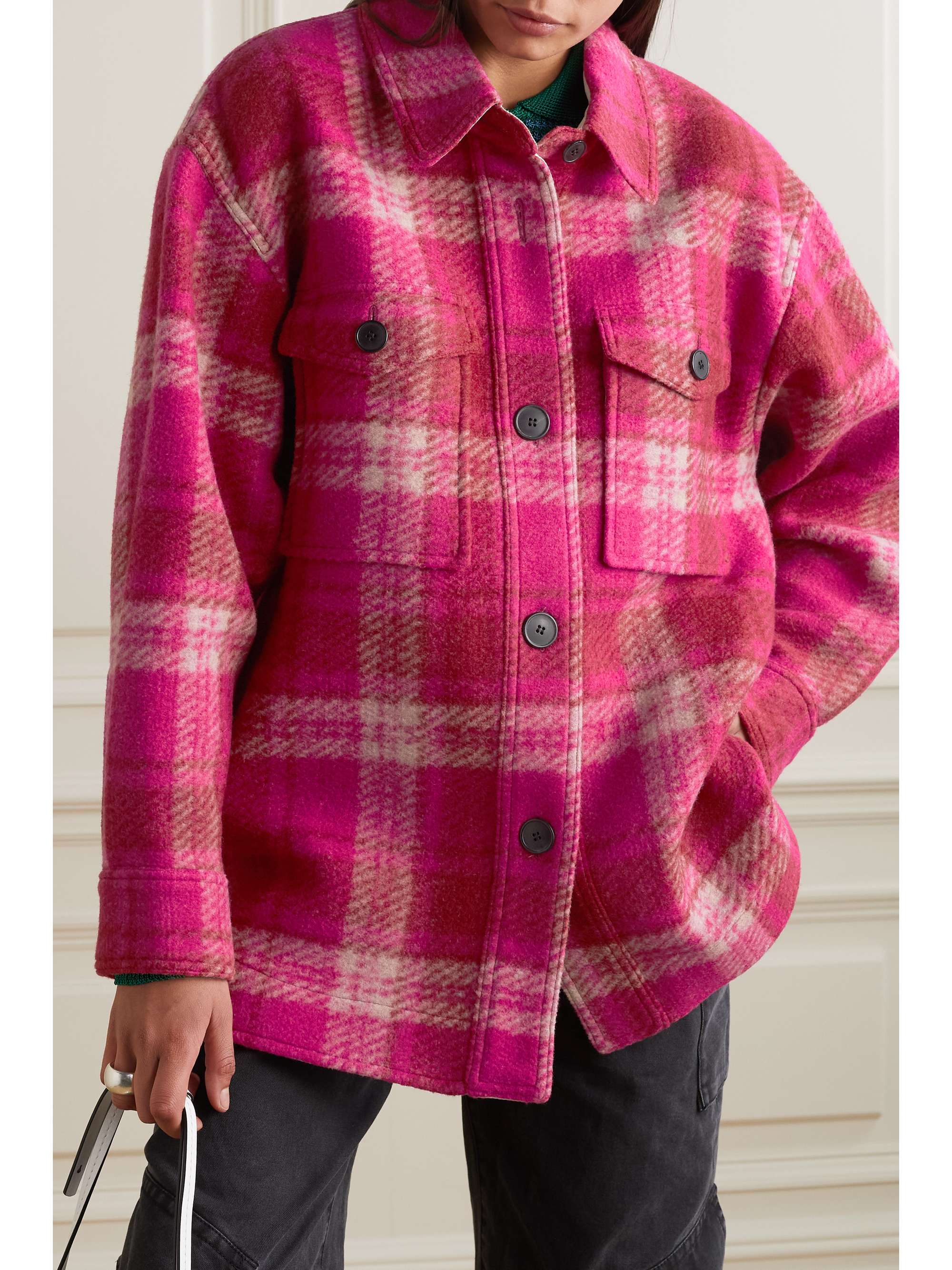 ISABEL MARANT ÉTOILE Harveli oversized checked flannel coat