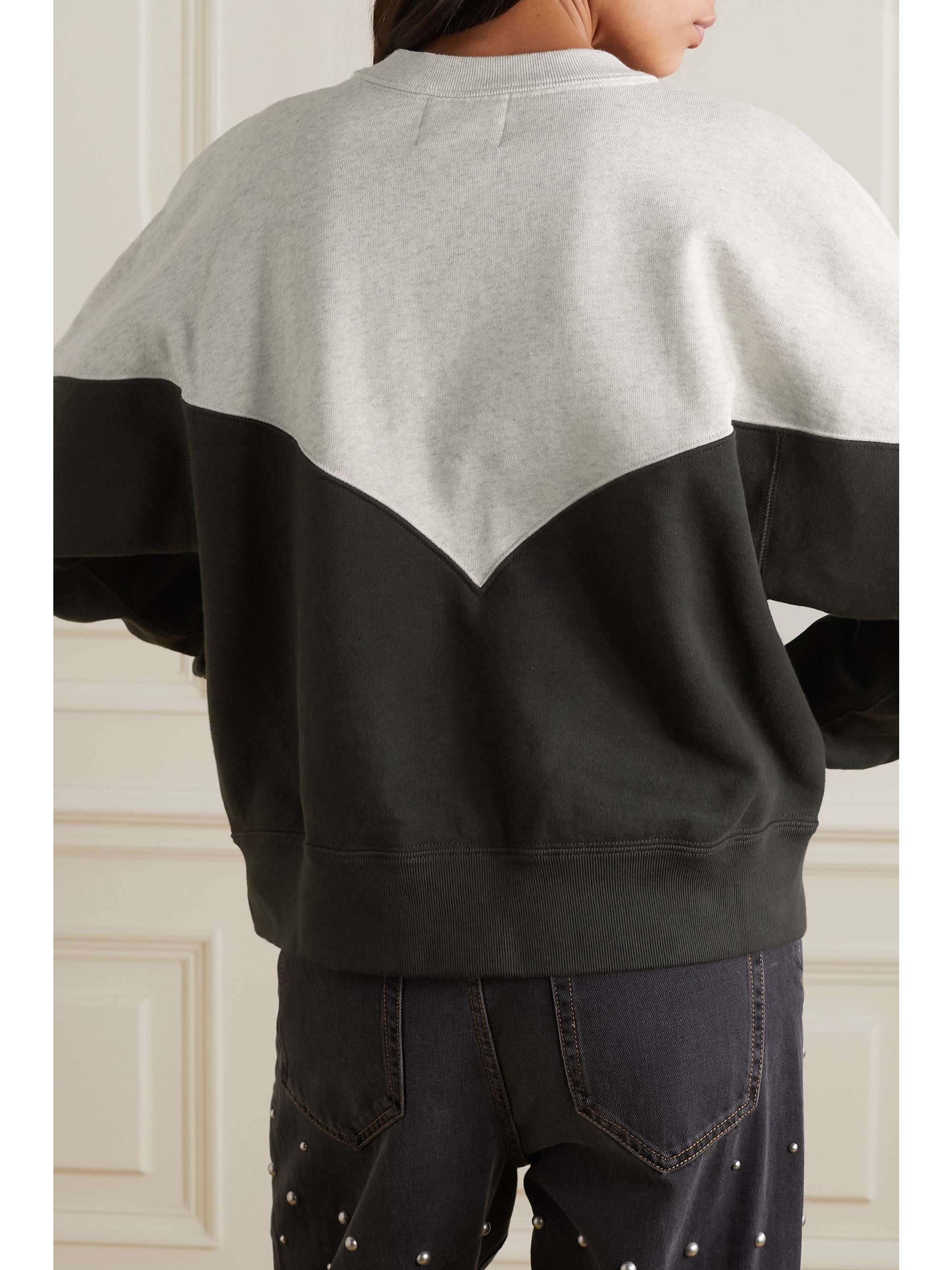 MARANT ÉTOILE Houston flocked cotton-blend jersey sweatshirt