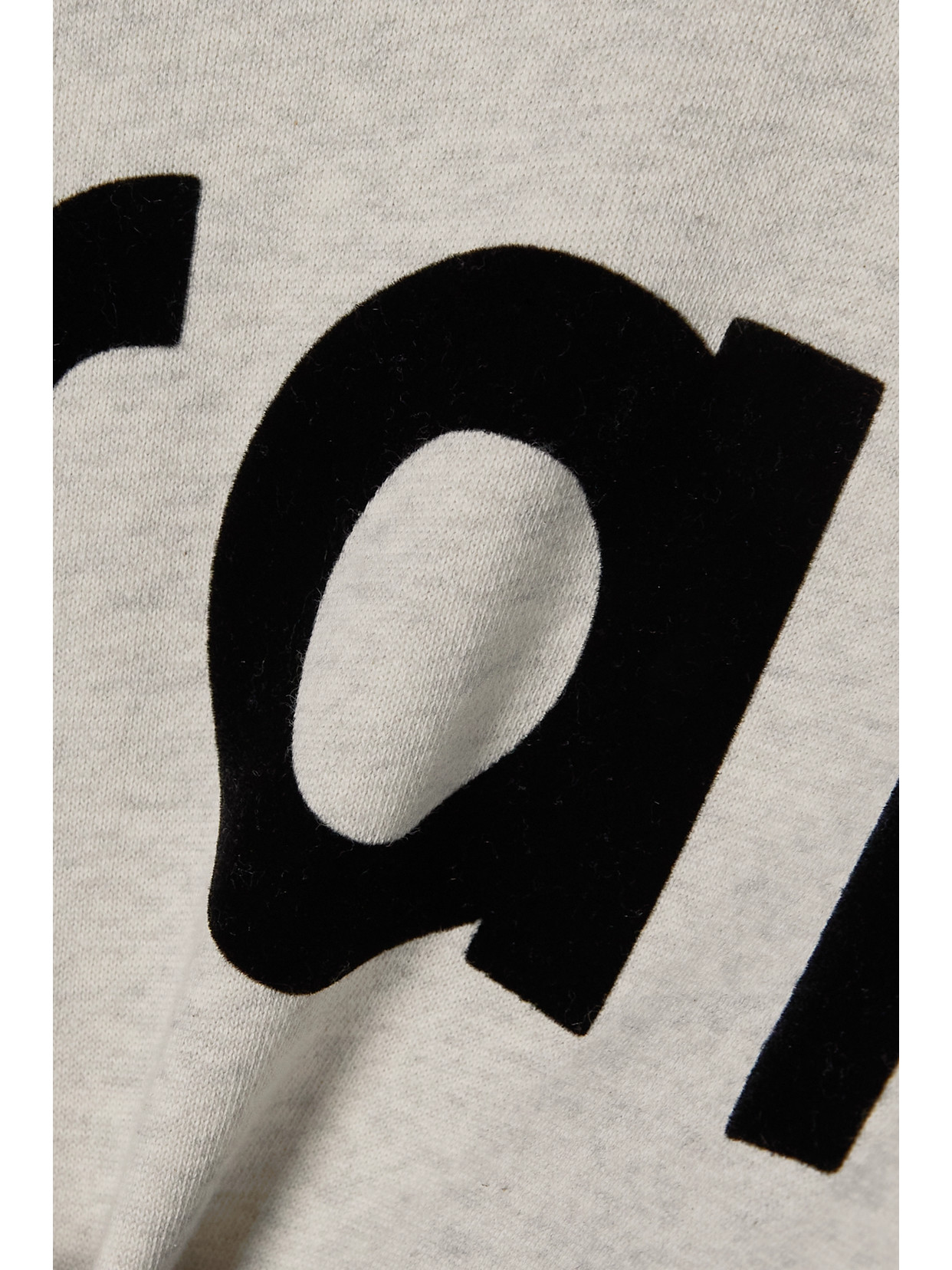 Isabel Marant Étoile Houston Flocked Two-tone Cotton-blend Jersey Sweatshirt In Black
