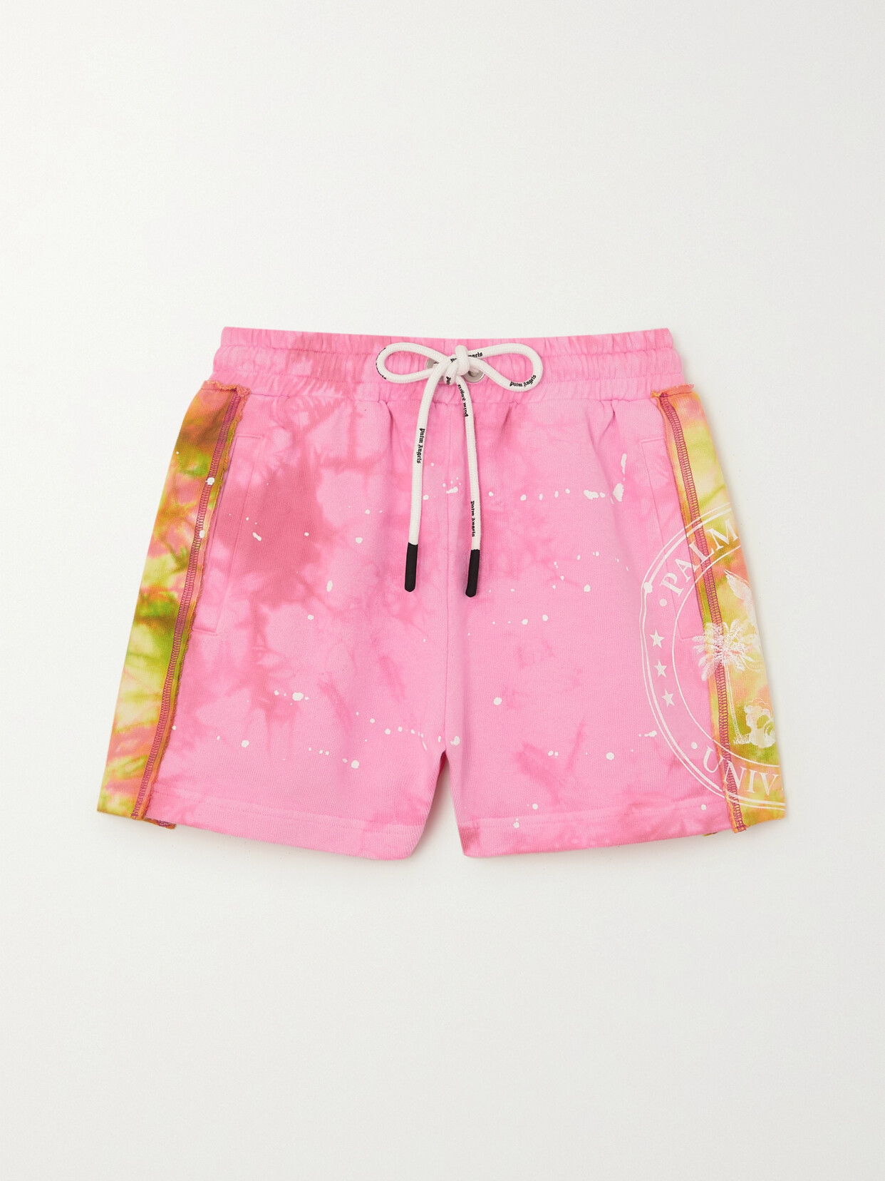 Palm Angels - Printed Tie-dyed Cotton-jersey Shorts - Pink