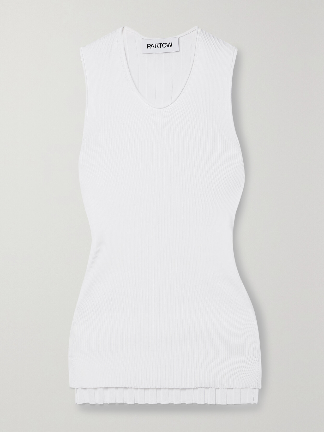 Partow Vera Ribbed-knit Tank In White