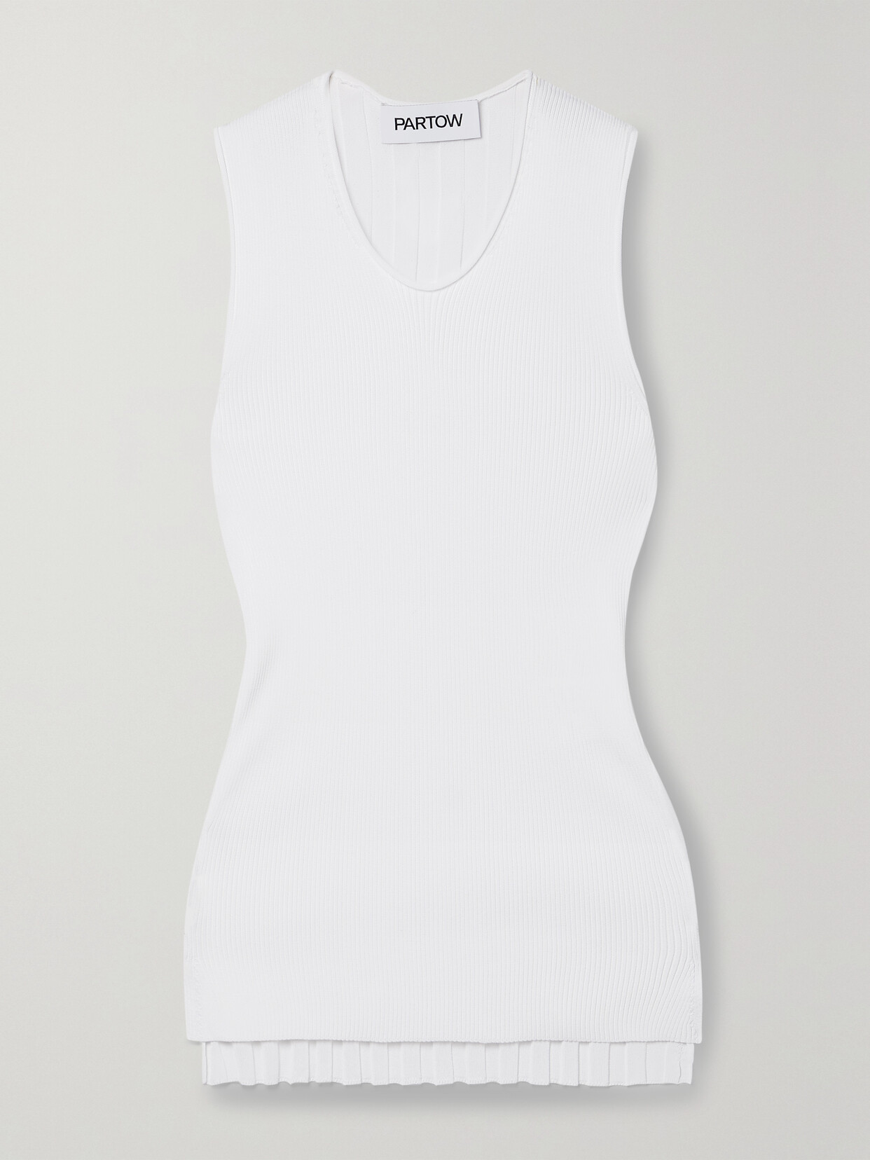 PARTOW - Vera Ribbed-knit Tank - White