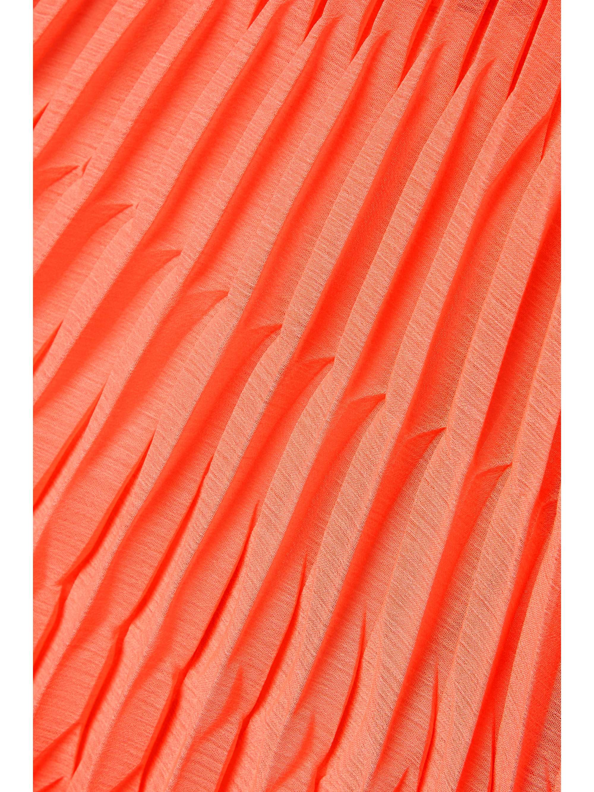 PARTOW Coraline layered pleated crepe midi dress